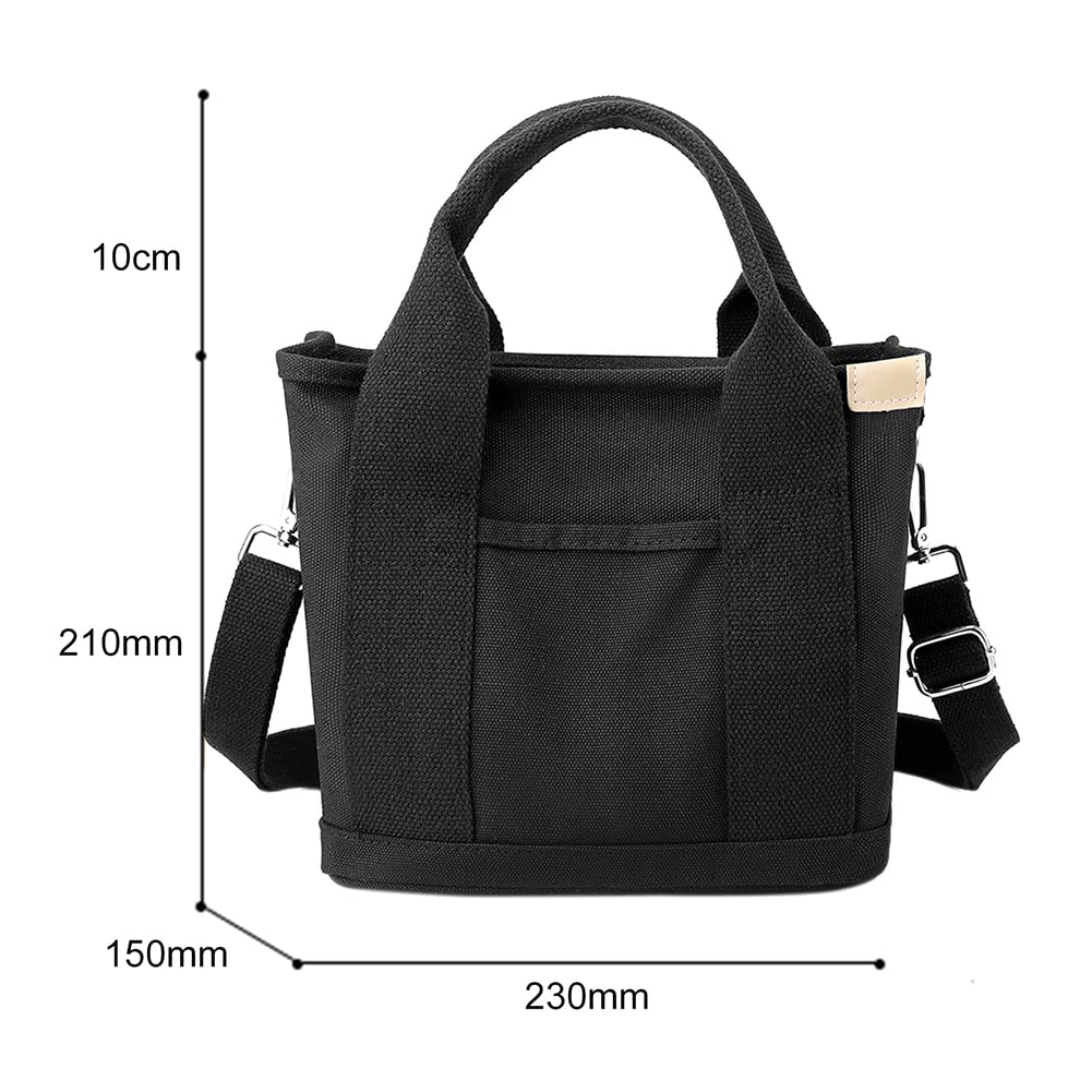 TIAASTAP Women's Canvas Tote Bag with Zipper & Multi-Pockets - Stylish Crossbody Shoulder Bag for School, Work, Travel & Shopping | Perfect for Daily Use, Commuting & Weekend Outings