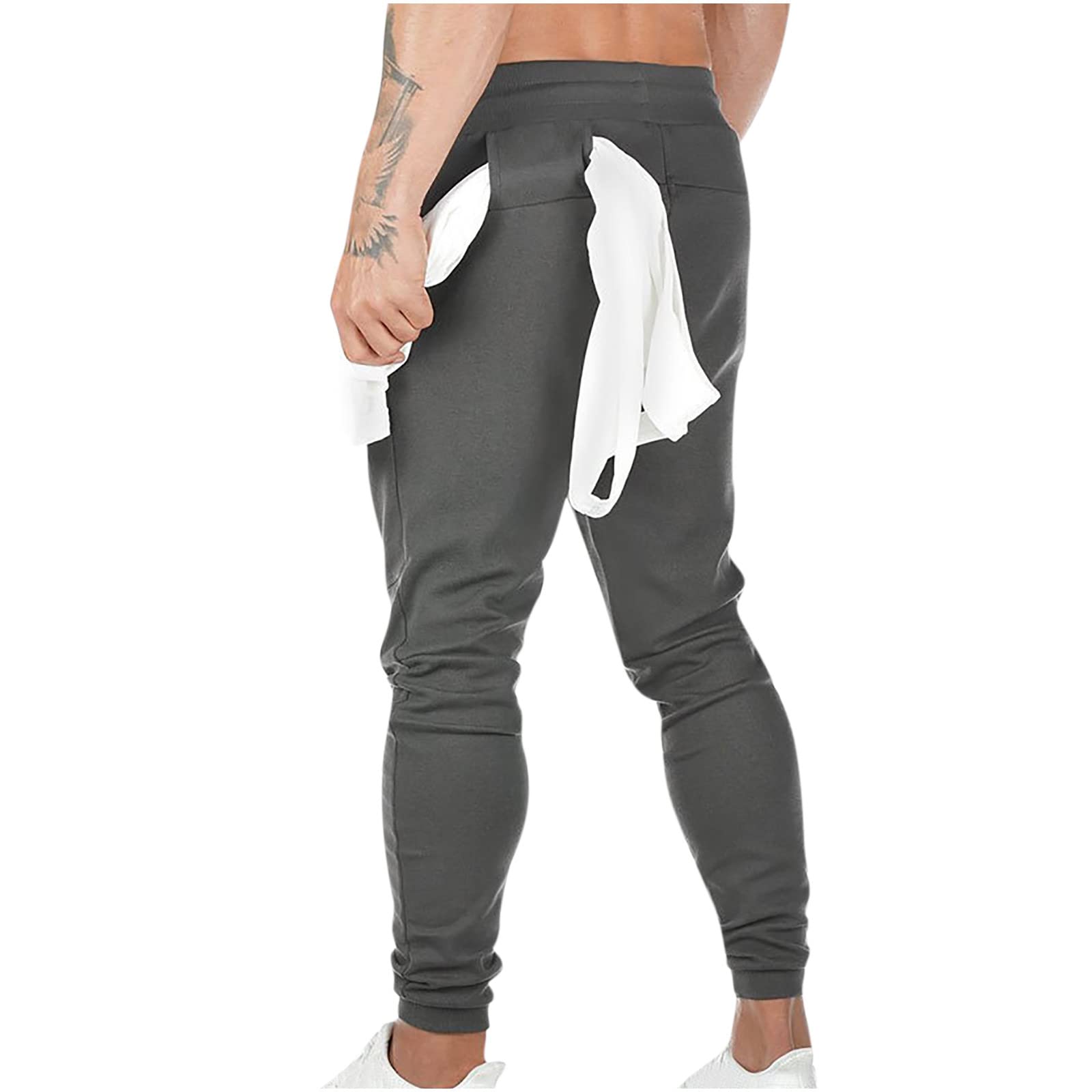 Men's Slim Fit Jogger Pants with Drawstring Waist & Elastic Cuffs - Skinny Sweatpants with Functional Pockets for Running, Gym, and Casual Wear - Lightweight Athletic Cargo Pants for Men's Workout & Street Style