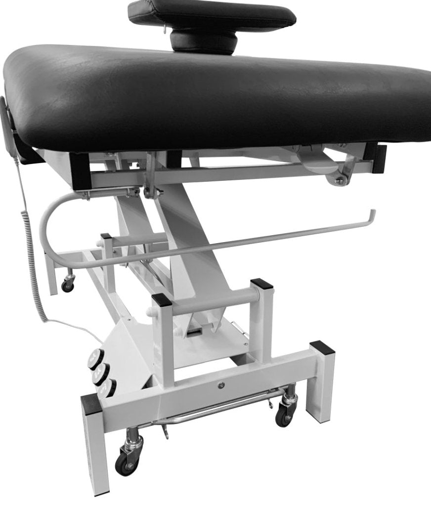 GreenLife® Thomas II Power Adjustable Chiropractic Bed with 4 Wheels & Dual Motors - Hydraulic Gas Lift Leg Support for Home/Clinic Physical Therapy & Pain Relief