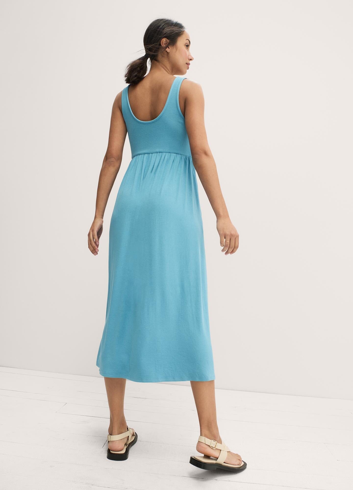 Ultra Soft Ribbed Nursing Tank Dress for Maternity & Breastfeeding - Comfortable & Stylish for Everyday Wear, Lounging & Nursing Sessions