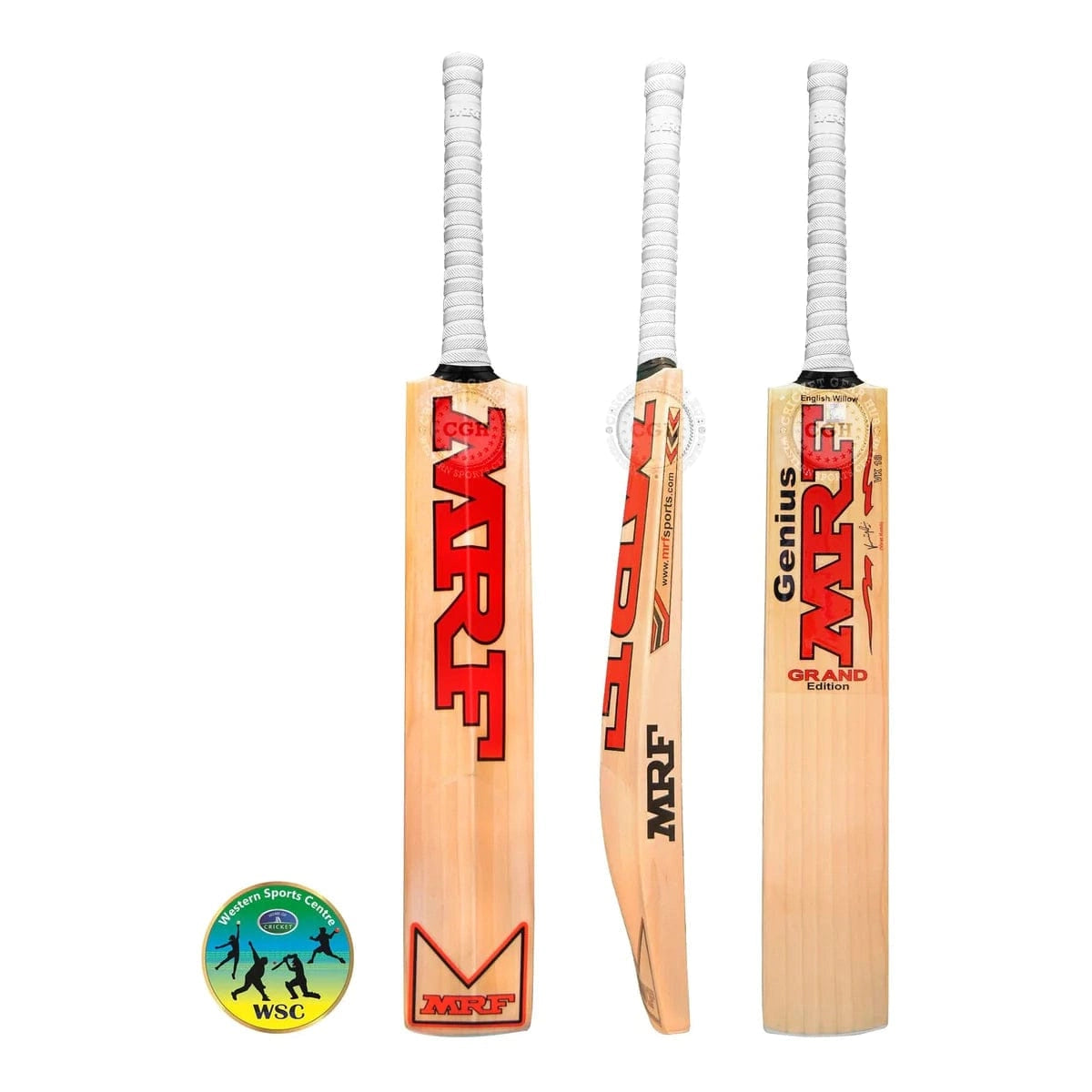 MRF Genius Grand Adult Cricket Bat - Premium English Willow Cricket Bat for Men - Perfect for Professional Matches & Training Sessions
