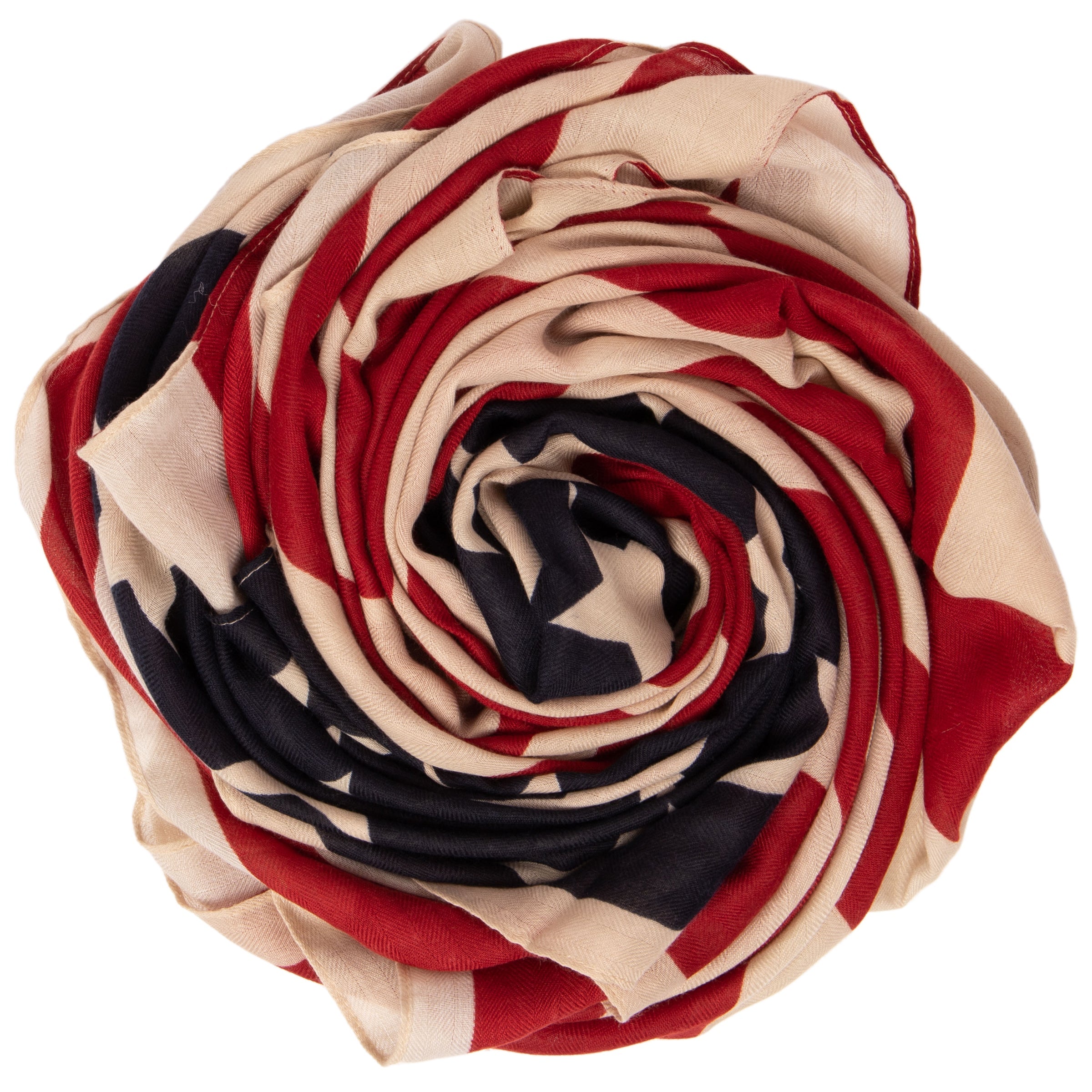 Women's BaySky Woven American Flag Scarf - Patriotic Fashion Accessory for 4th of July, Veterans Day & Outdoor Events