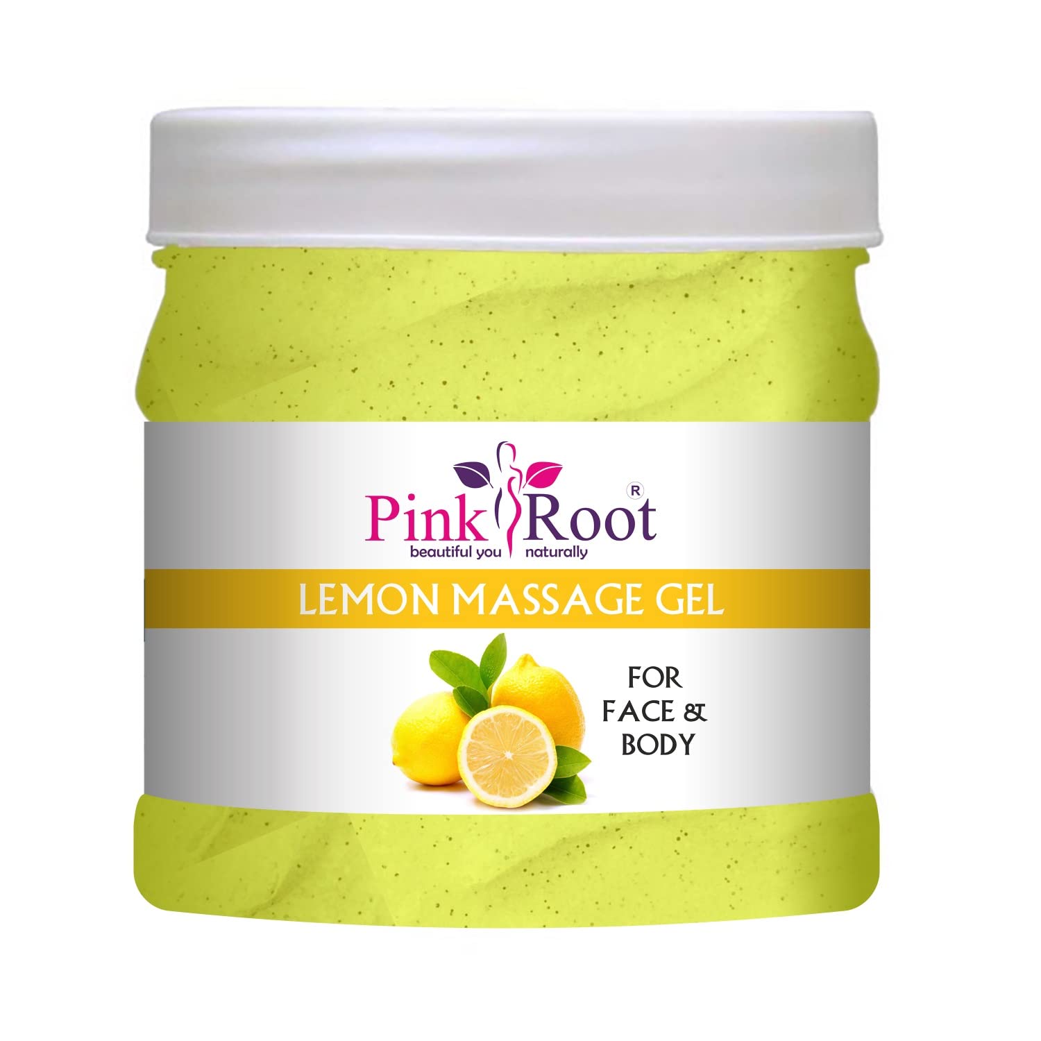 Pink Root Lemon Massage Gel & Coffee Scrub Set - 500ml Each for Relaxation & Exfoliation - Perfect for Spa Day, Body Care & Self-Care Routine