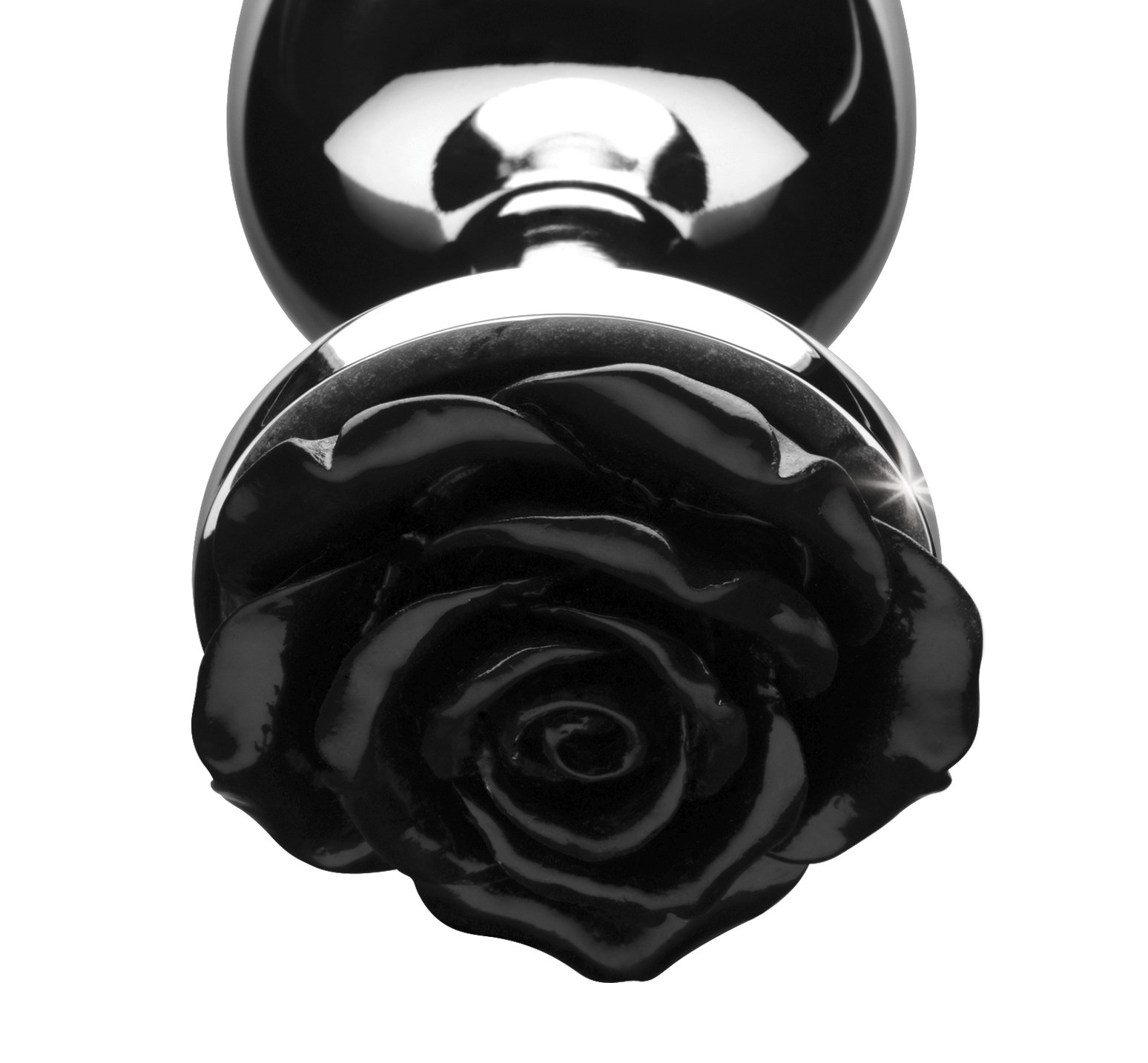 Black Rose Anal Plug - Small Silicone Butt Plug for Beginners - Sensual Play & Couples Intimacy