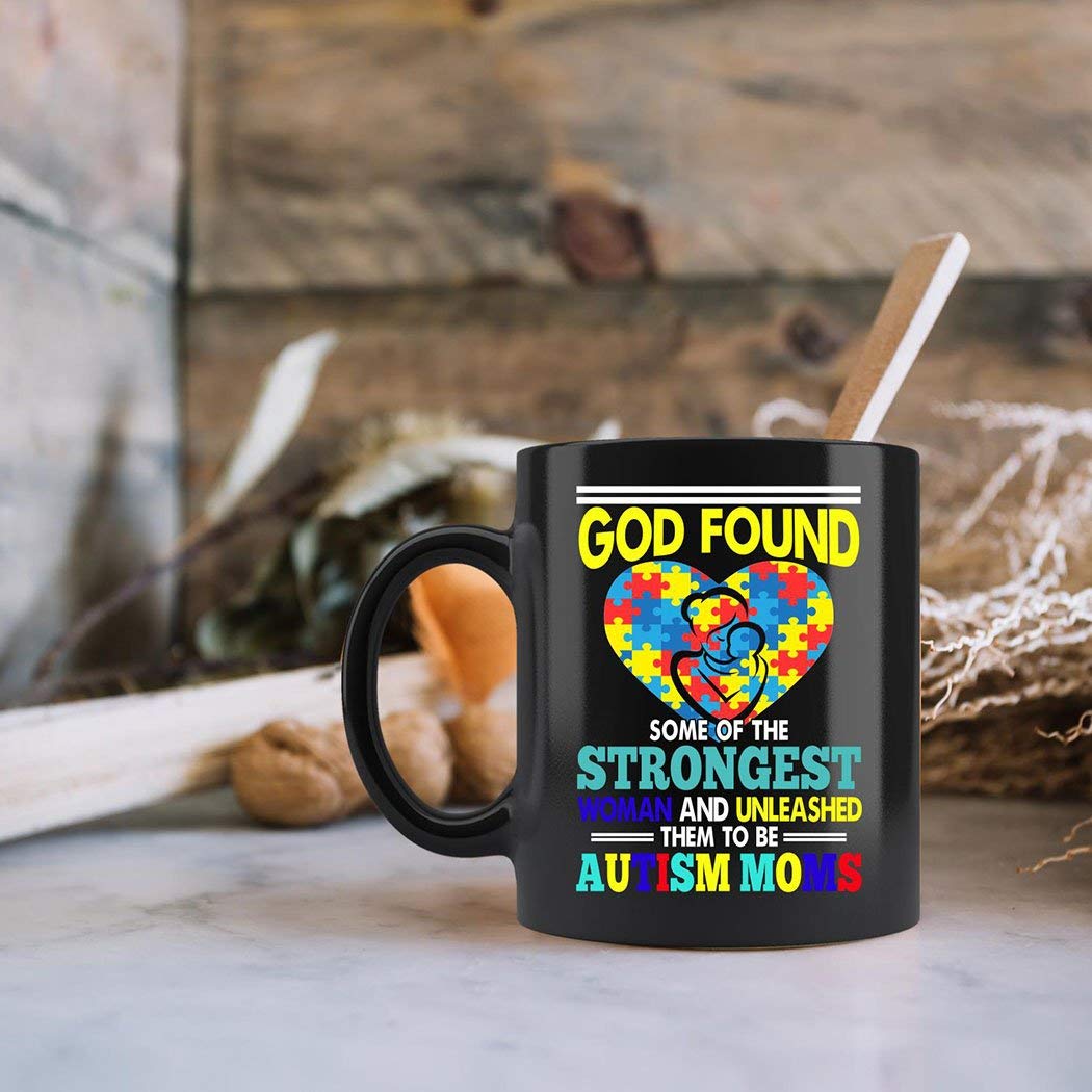 Autism Mom Strong Woman Coffee Mug - 11oz Inspirational Tea Cup for Moms, Teachers & Caregivers - Perfect for Coffee, Tea & Hot Drinks at Home or Office