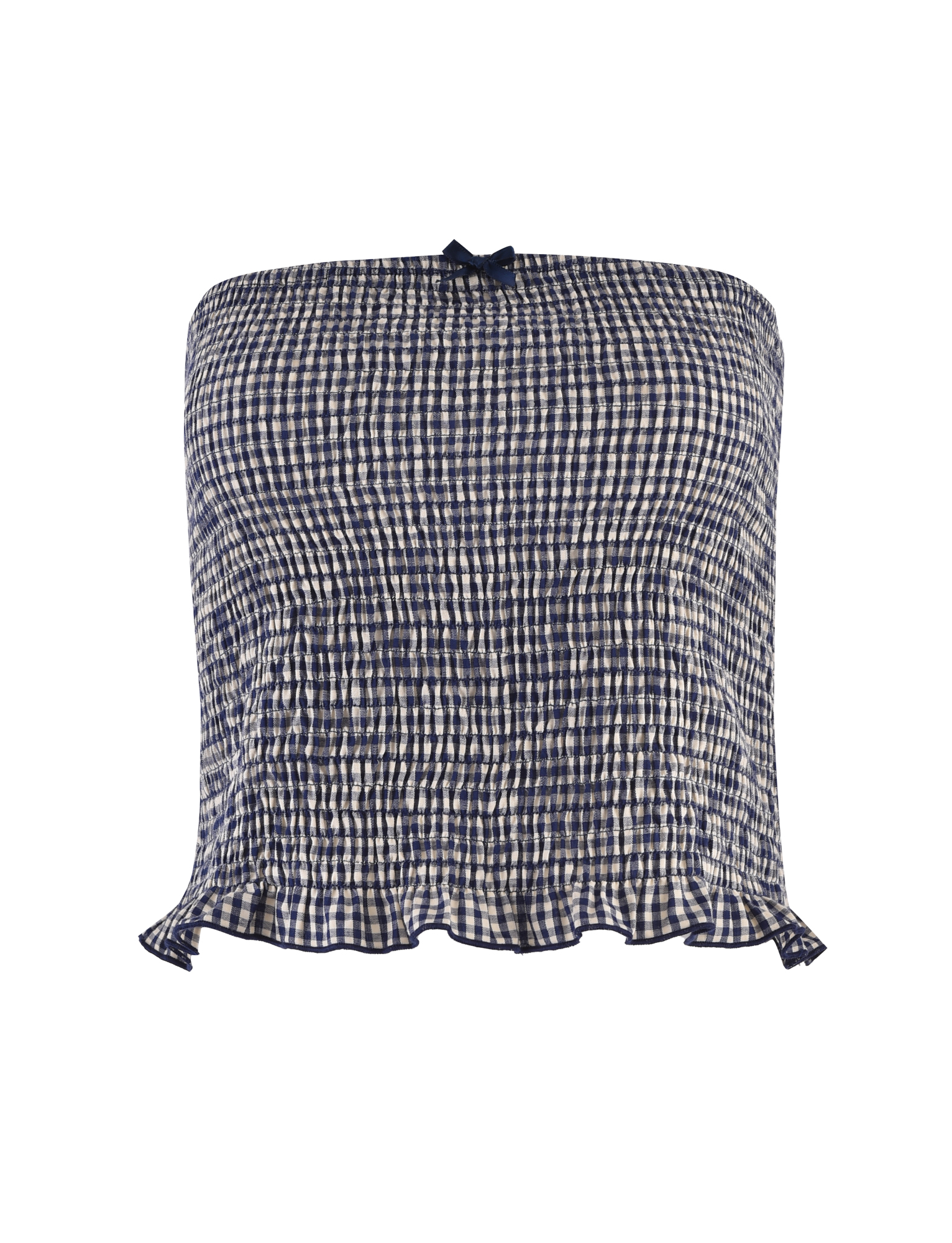 ERYNN TOP - Stylish Navy Gingham Blouse for Women | Trendy Casual & Office Wear | Perfect for Summer Outfits and Work Attire