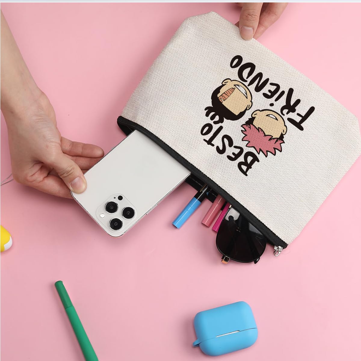 Best Anime Makeup Bag - Cute Jujutsu Kaisen Merch Gift for Women, Teens & Girls - Perfect for Birthday, Graduation, Friendship & Nurse Gifts - Great for Cosplay, Travel & Daily Use
