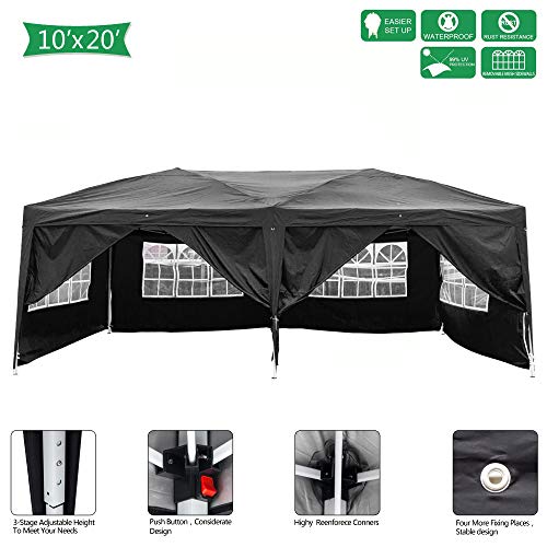 6 Panels 4 Windows Black