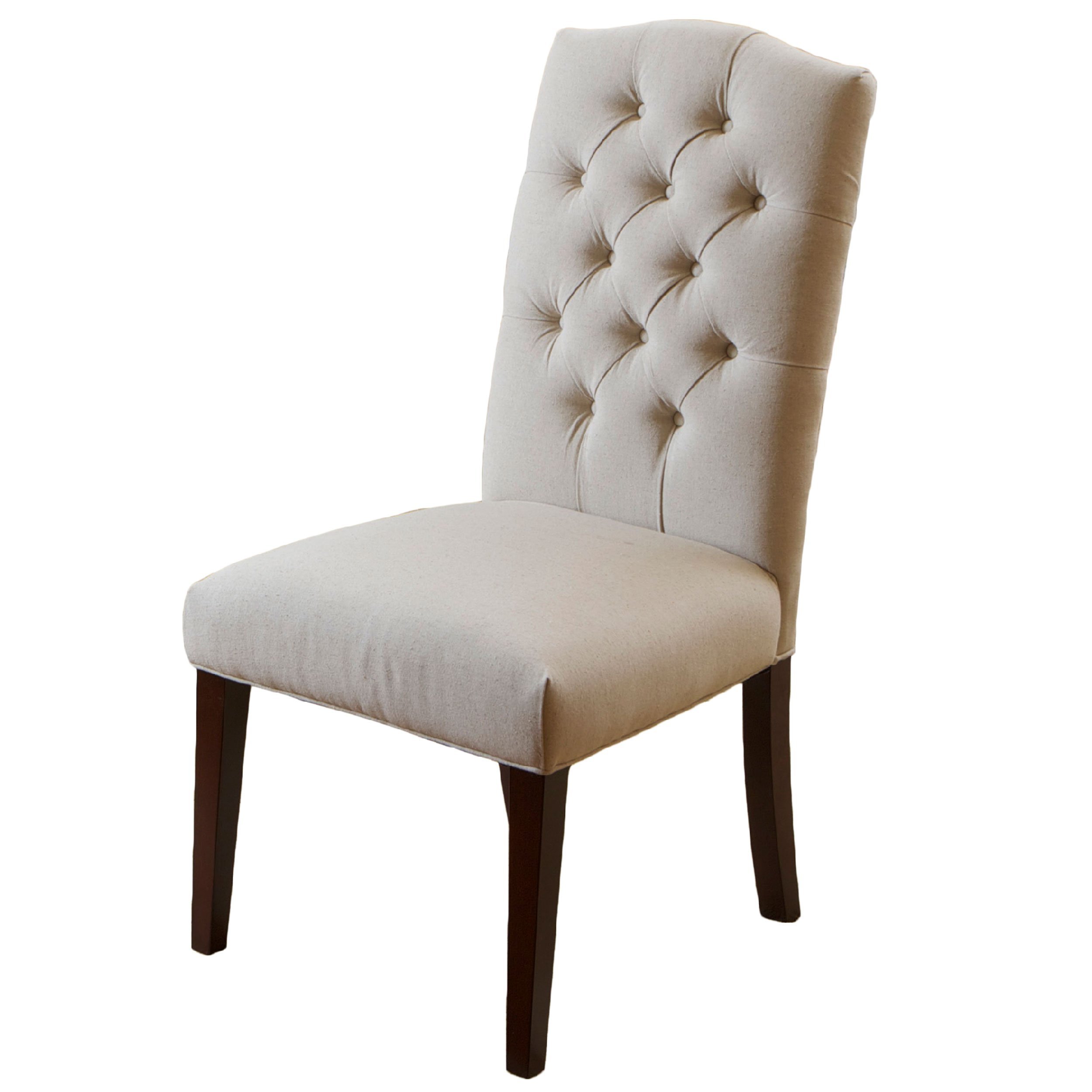 Christopher Knight Home Crown Fabric Dining Chairs Set of 2, Off-White - Elegant Upholstered Side Chairs for Dining Room, Kitchen, or Breakfast Nook