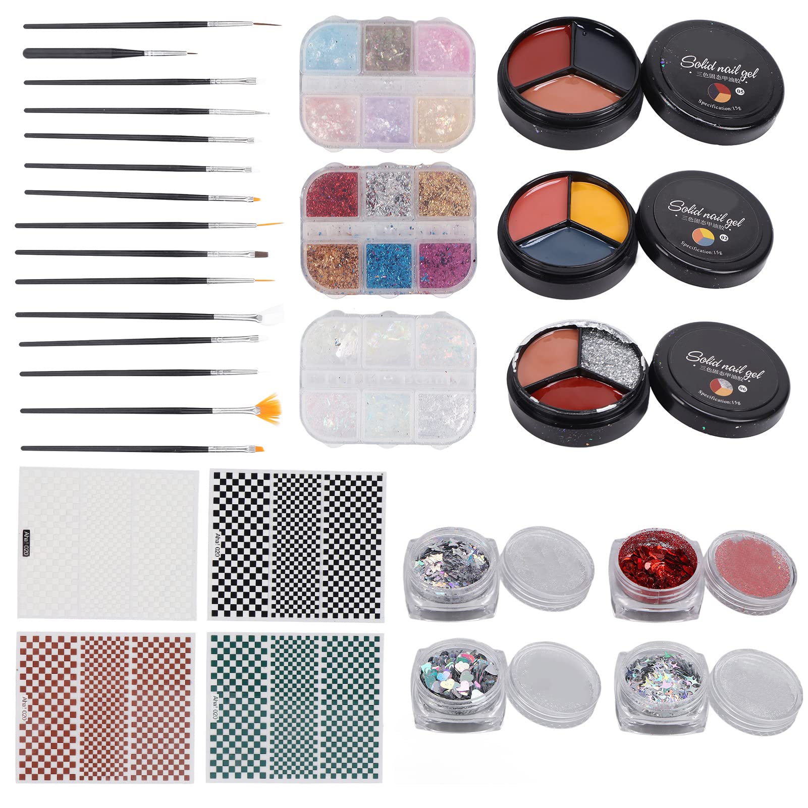 29PCS Professional Nail Art Kit with Gel Polish, Glitter Sequins, Rhinestones & Nail Tools - Complete Set for Nail Artists & DIY Manicures at Home | Perfect for Salon, Party & Special Occasion Nail Designs
