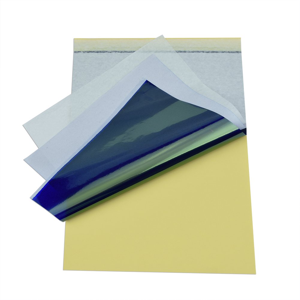 Premium Tattoo Transfer Paper - 100 Sheets Thermal Stencil Paper for Professional Tattoo Artists | 4-Layer Tracing Paper 8.5