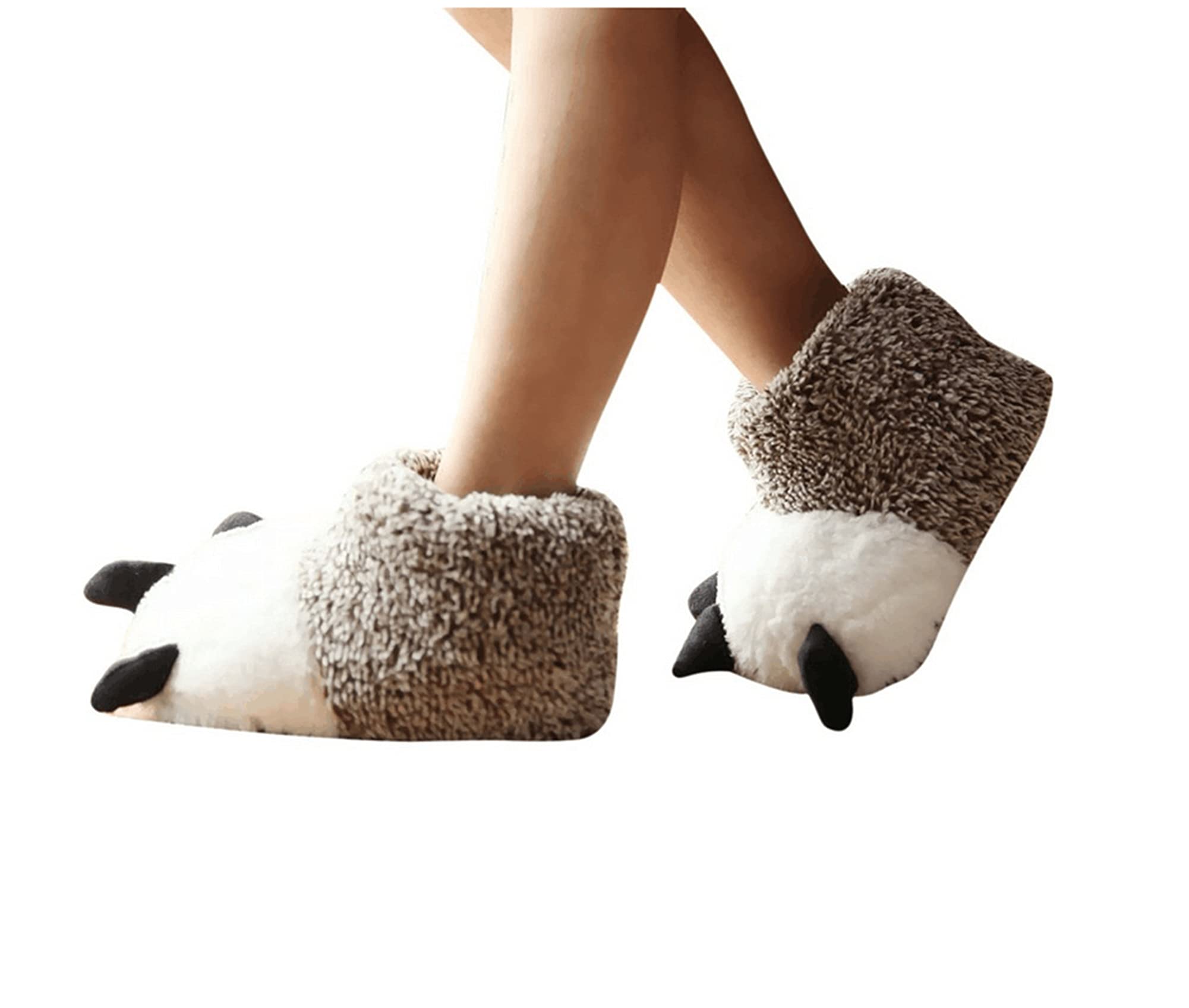 LANFIRE Unisex Polar Bear Paw Slippers - Soft Plush Furry Animal House Shoes for Men & Women - Cozy Winter Indoor Boots for Couples - Perfect Gift for Christmas & Home Relaxation