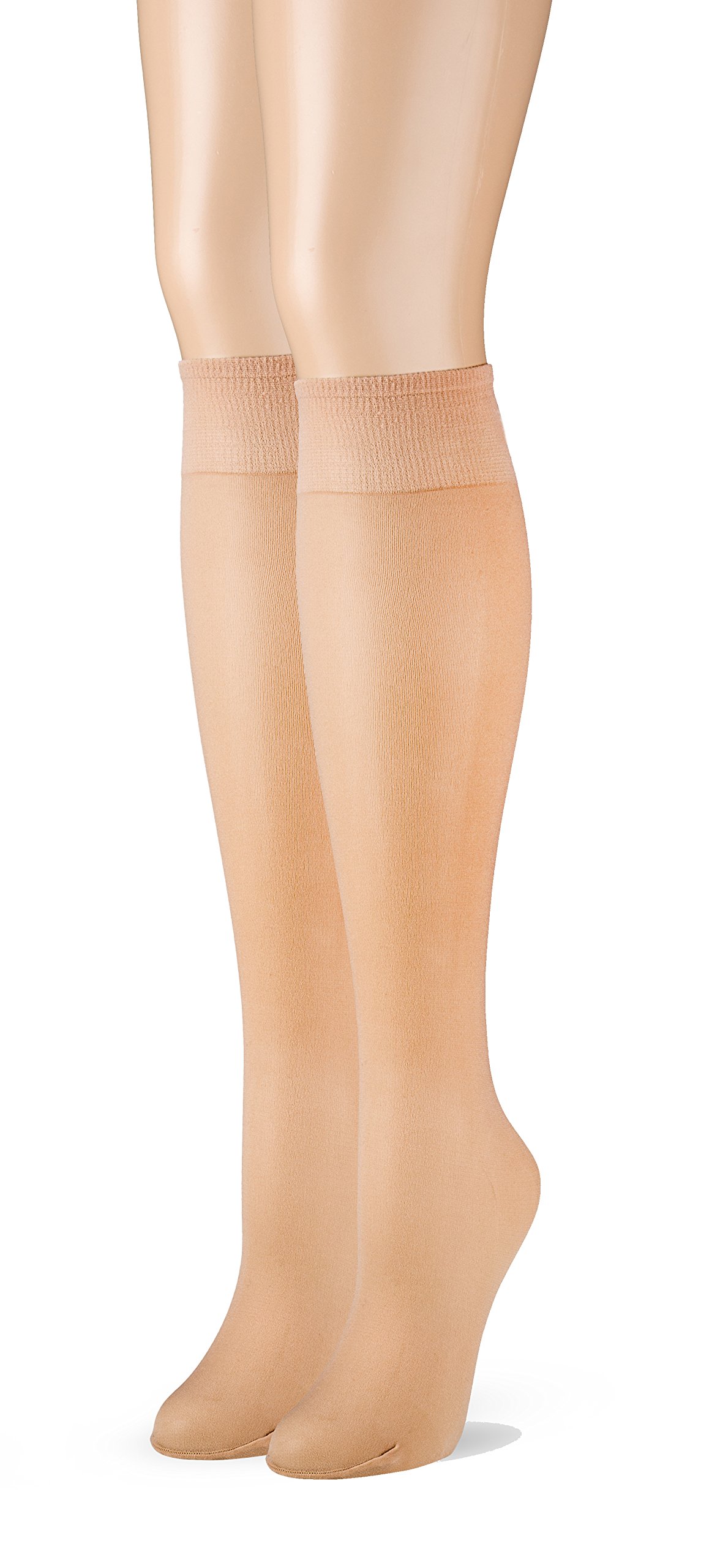 EMEM Apparel Women's Plus Size Queen Ultra Soft Microfiber Knee High Stockings 2-Pack - Comfortable Thigh High Socks for Work, Travel & Everyday Wear