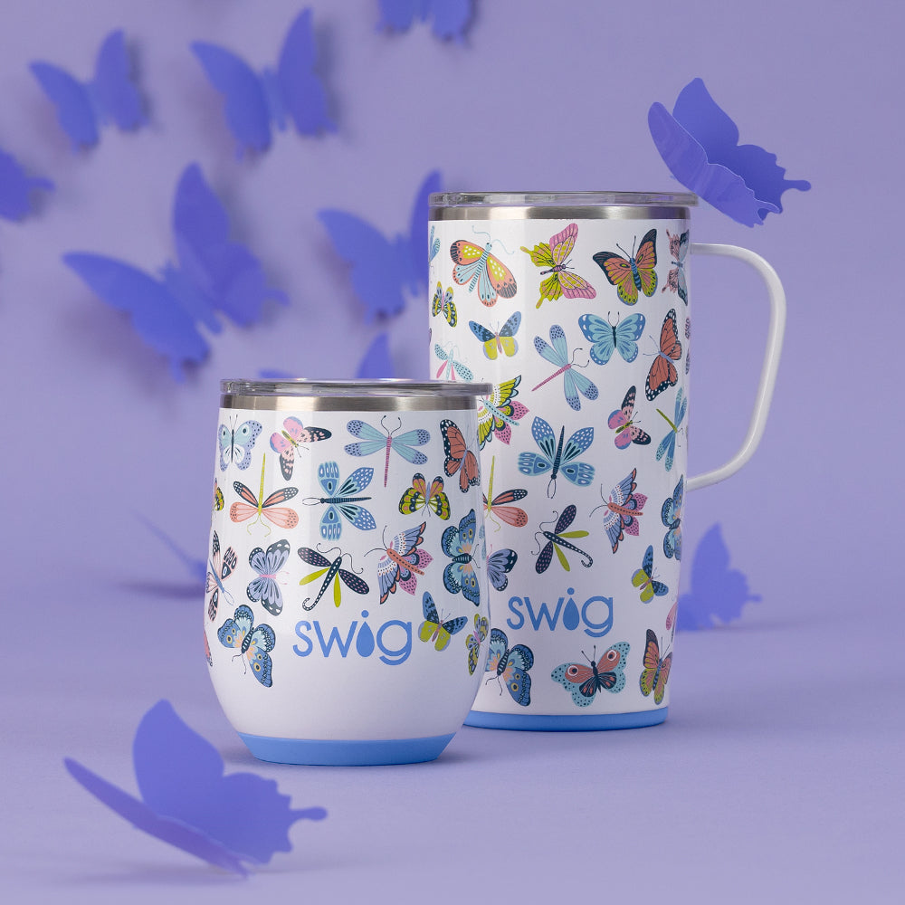 Butterfly Bliss 22oz Insulated Travel Mug - Leak-Proof Stainless Steel Coffee Tumbler for Hot & Cold Drinks - Perfect for Commuting, Hiking, and Office Use