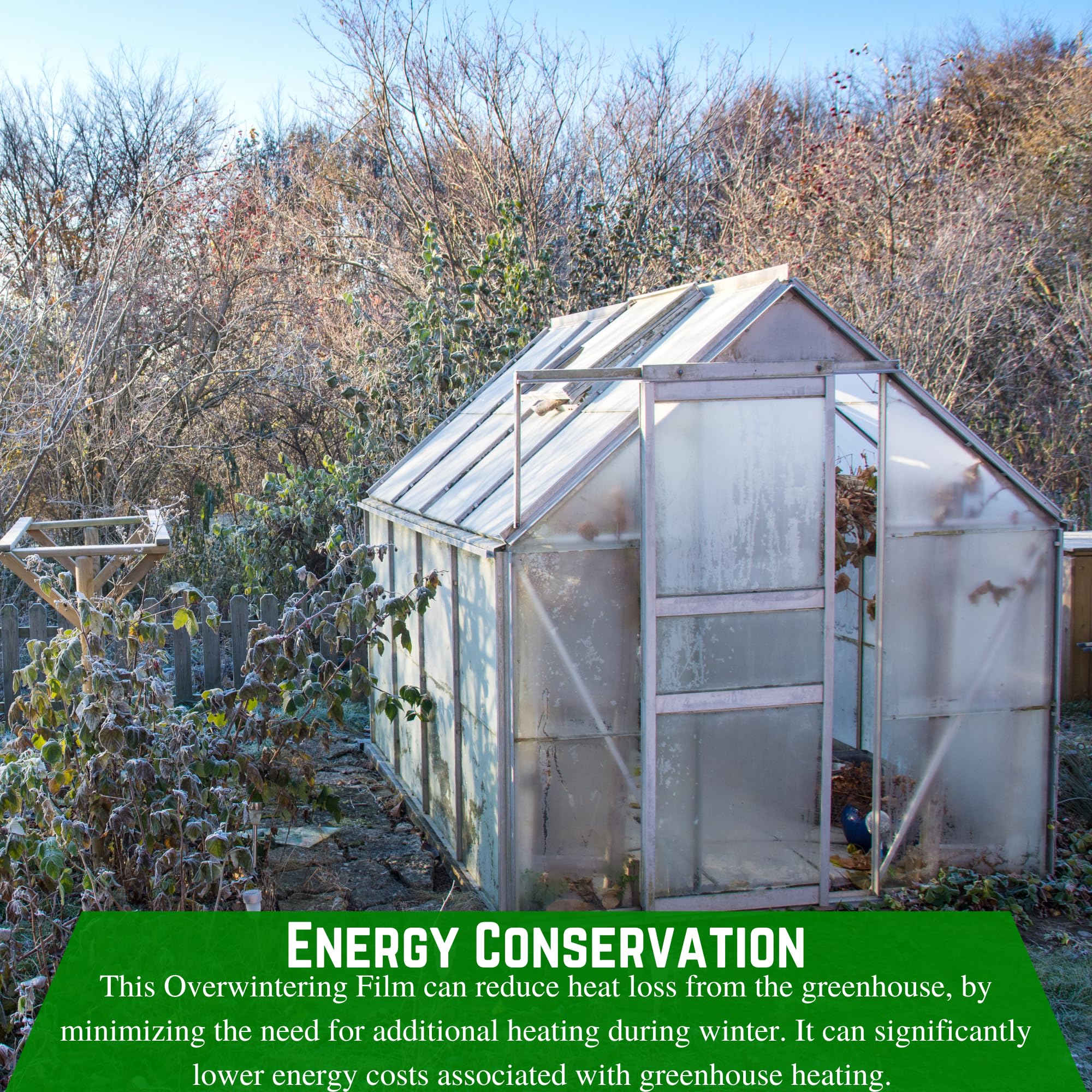 6 Mil White Plastic Sheeting - 20' x 100' Durable Greenhouse Film, Overwintering Cover, UV Resistant Agricultural Plastic for Crop Protection & Winter Plant Insulation - Perfect for Greenhouses, Hoop Houses, and Seasonal Plant Protection