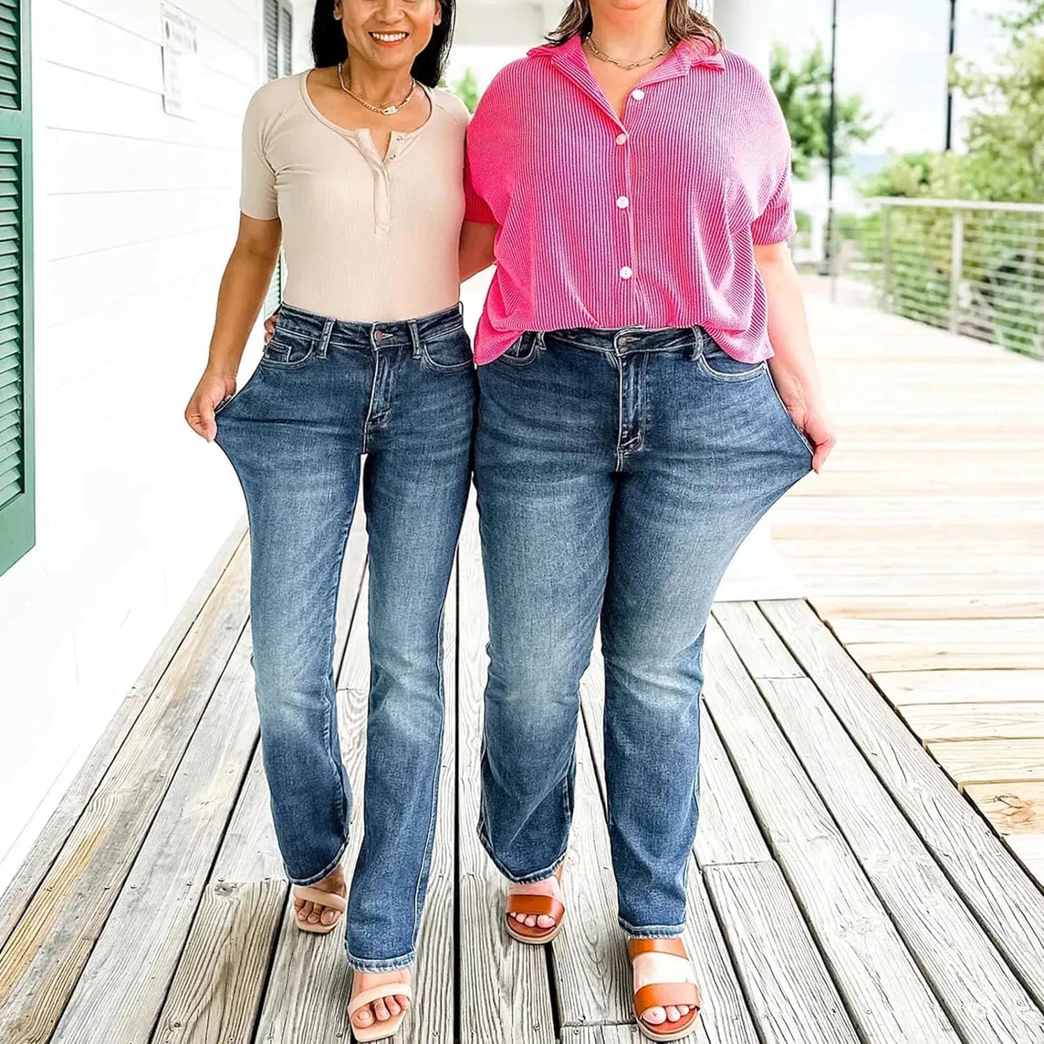 Holy Grail Bootcut Jeans - Women's High Waisted Stretchy for Tummy Control | Work & Casual Wear