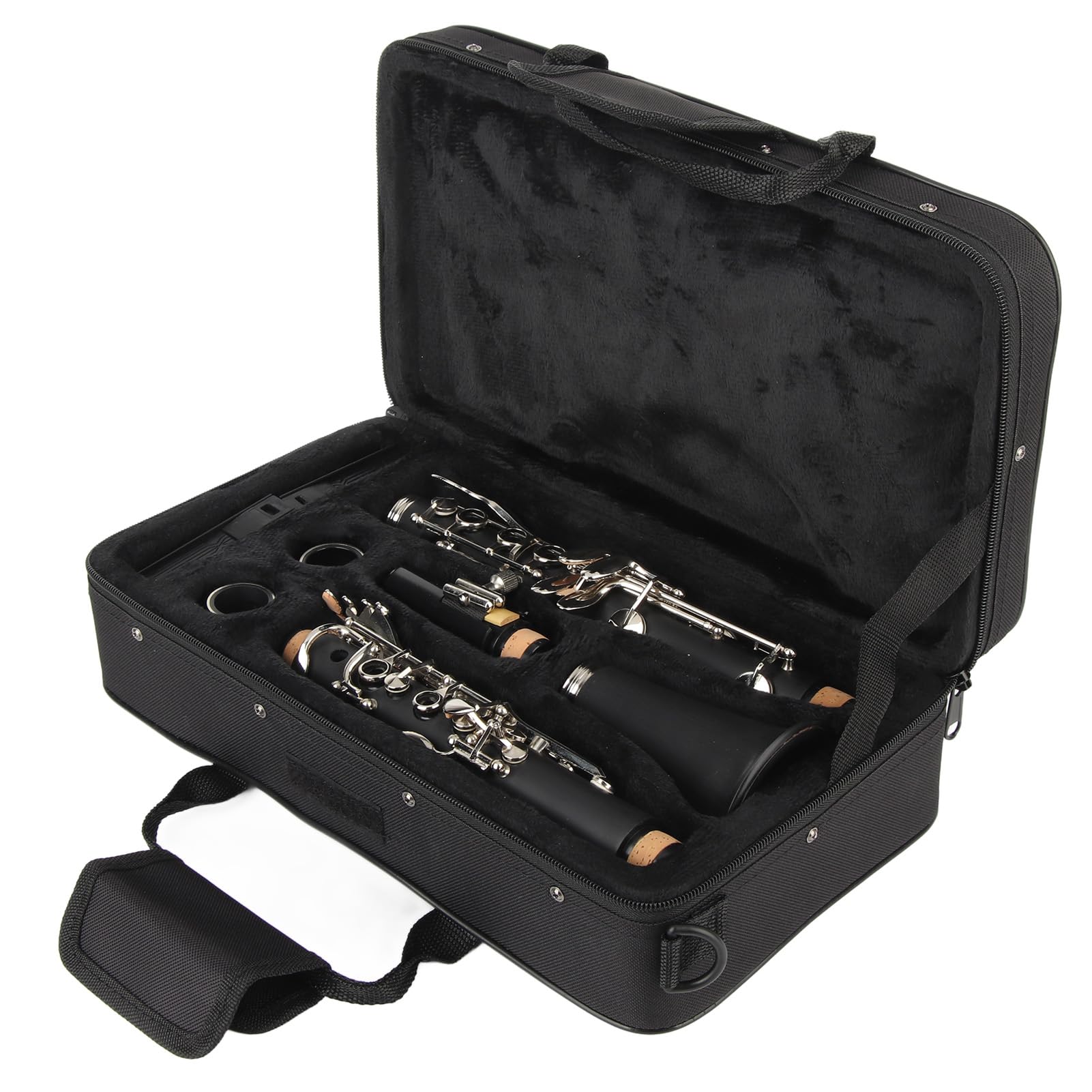 Professional Bb Clarinet Set - 17 Key Wooden Clarinet with Cloth, Reed, Screwdriver & Case - Perfect for Beginners, Students & Band Performances