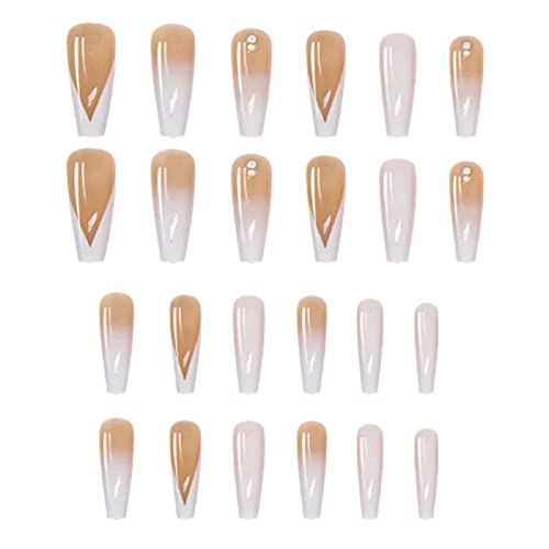 Kaaka Nails Art Set - 24pcs False Nails with Anti-Fading Design, ABS Artificial Nail Tips for Women - Perfect for Dating, Parties & Special Occasions