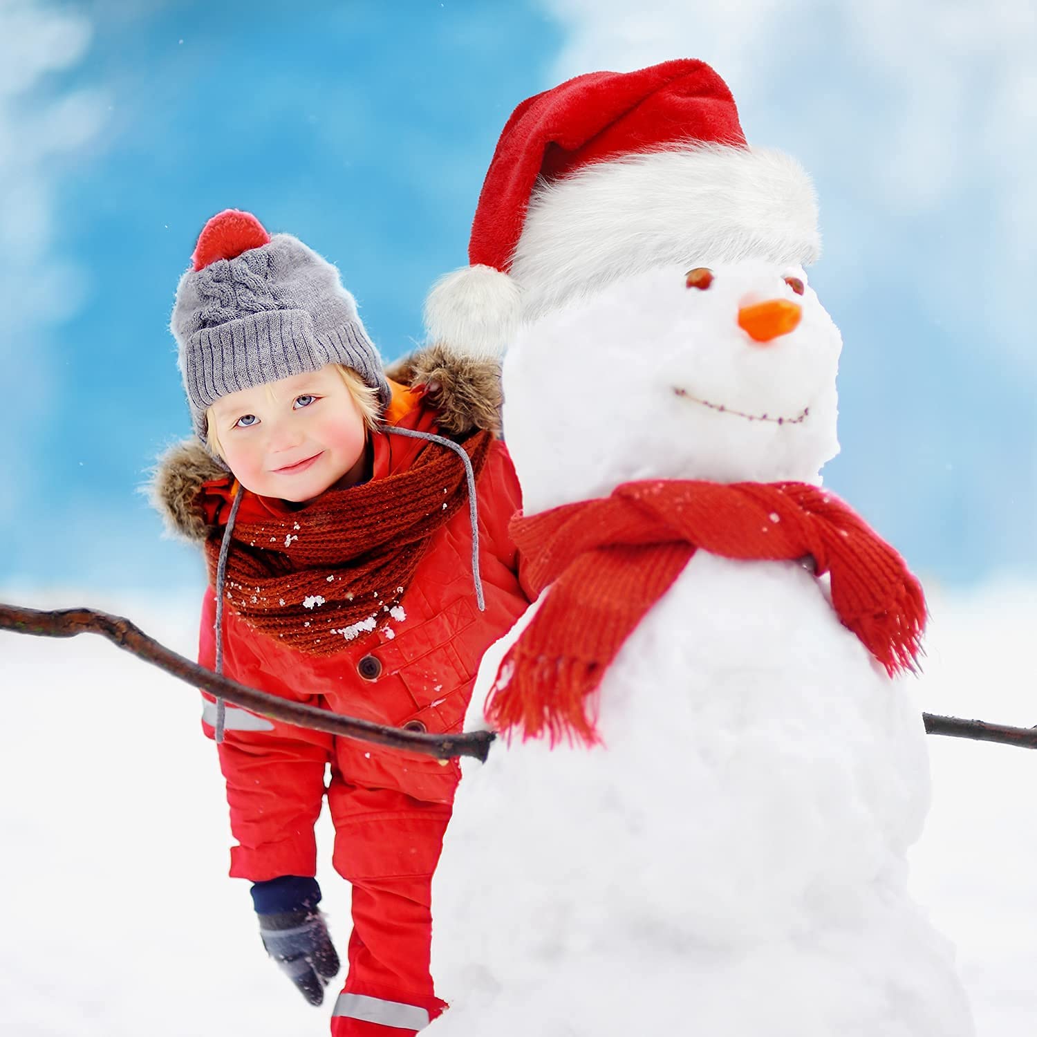 Festive Santa Hat for Kids & Adults - Soft Velvet Christmas Holiday Hat for Xmas, New Year & Party Celebrations - Perfect for Family Gatherings, Holiday Photos & Festive Events