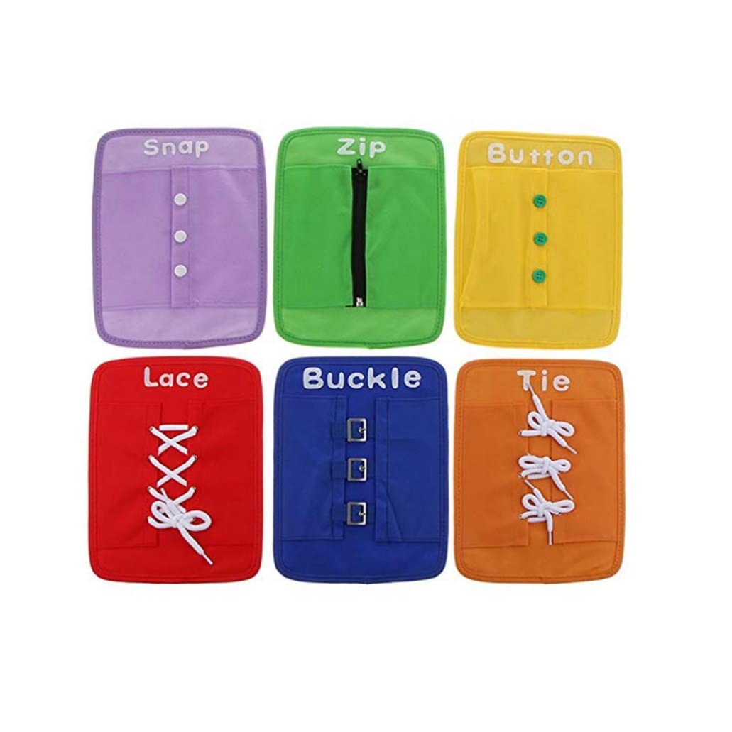 6Pcs Montessori Lacing Toys for Kids - Wooden Sewing Cards for Fine Motor Skills Development - Perfect for Preschool Learning & Travel Activities