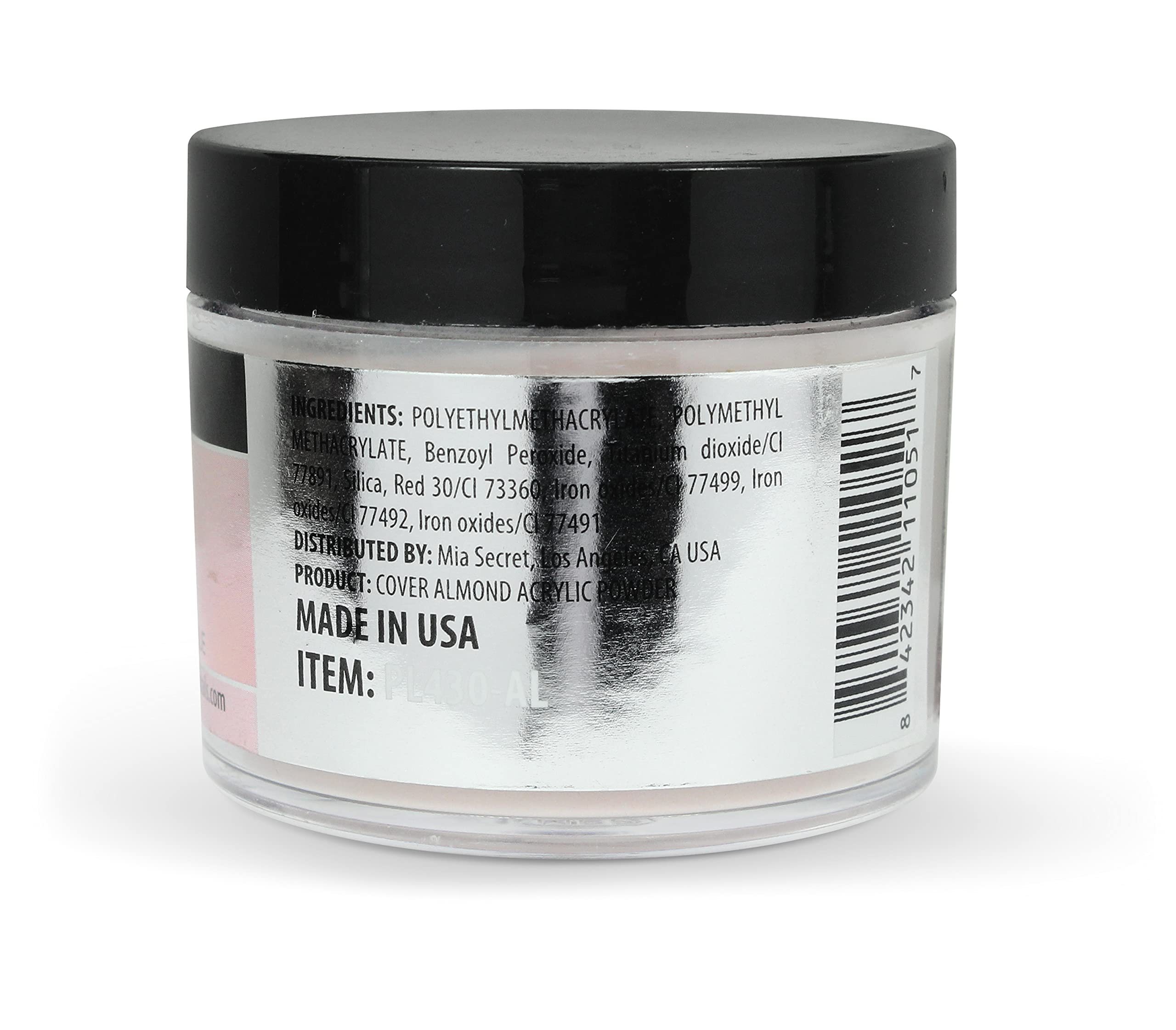 Mia Secret Acrylic Powder for Nails - 2oz Cover Almond Color - Professional Nail Extension & Manicure Kit - Perfect for Salon, Home DIY & Nail Art Designs