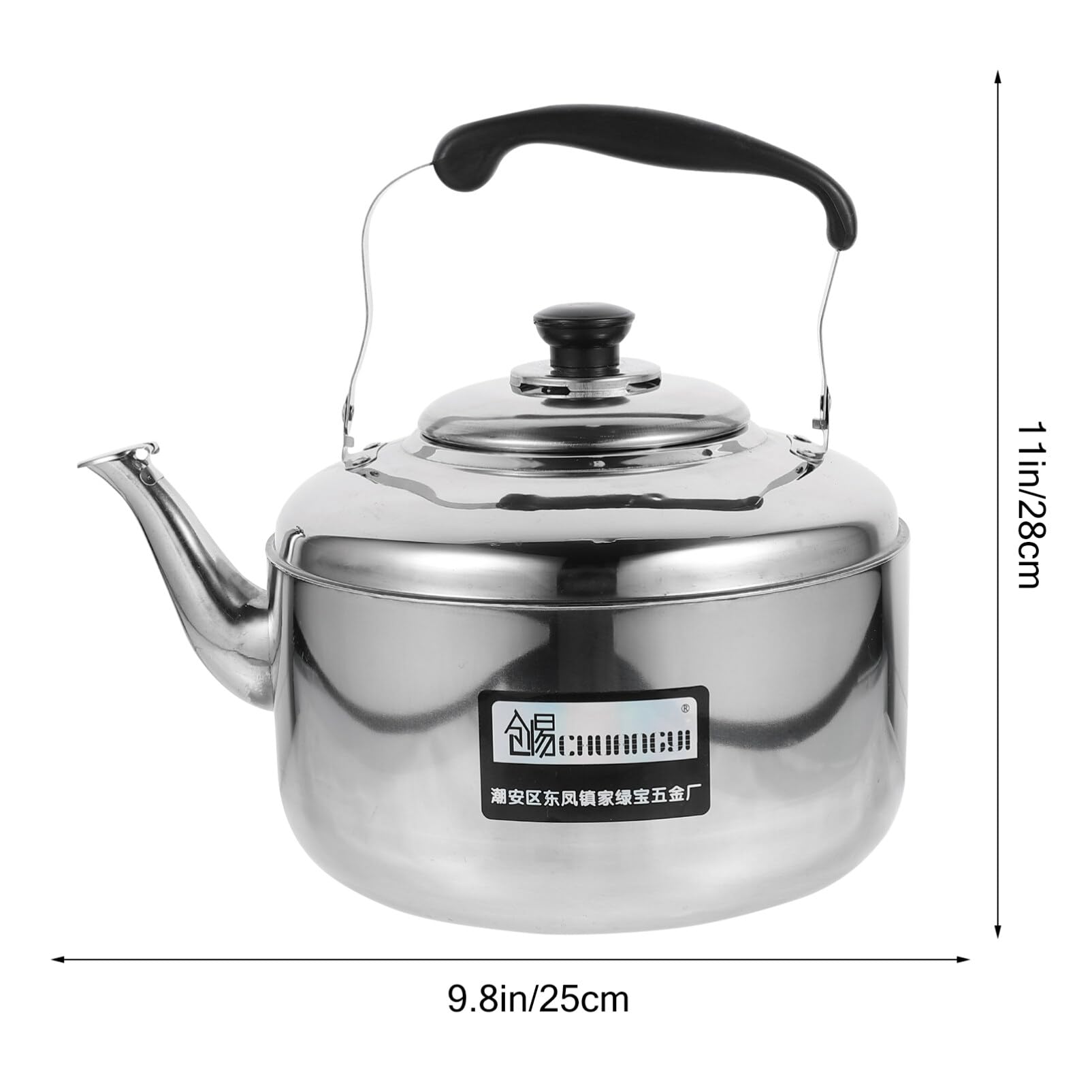 Premium Stainless Steel Tea Kettle 6L - Whistling Stovetop Water Boiler for Coffee & Tea - Durable Kitchen Kettle with Ergonomic Handle - Perfect for Home, Office & Camping Use