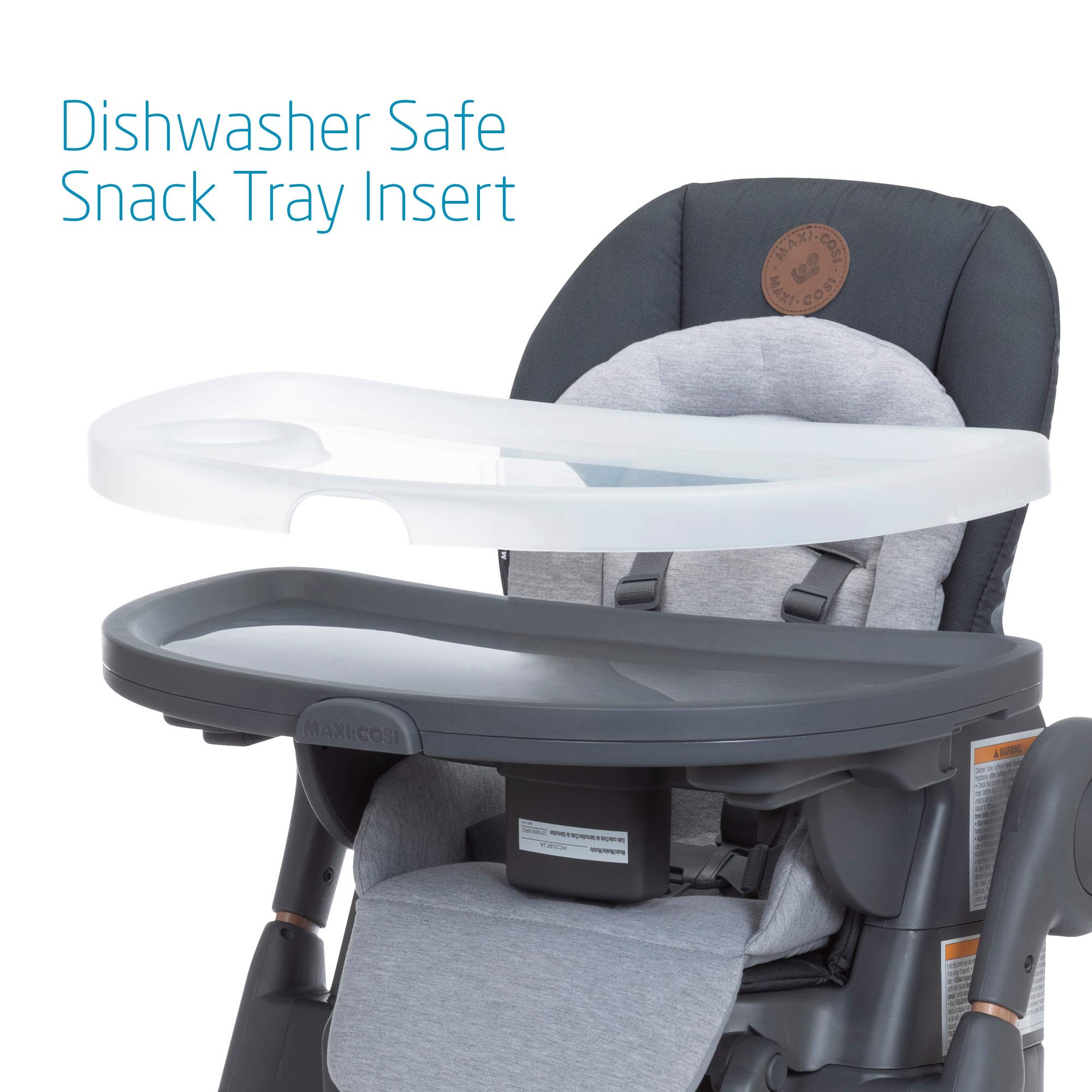 Maxi-Cosi 6-in-1 Minla Convertible High Chair - Adjustable Baby Feeding Seat with Removable Tray, Essential Graphite | Perfect for Dining, Weaning & Playtime at Home