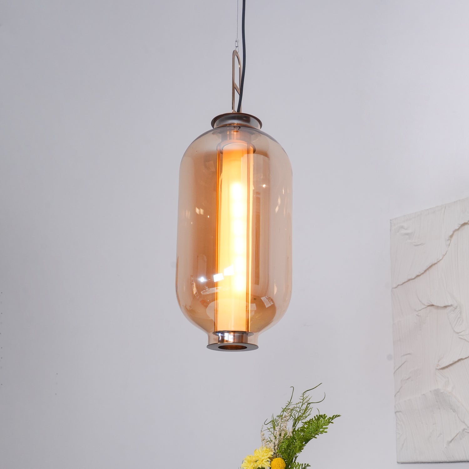 Bai Family Pendant Light - Modern Glass Ceiling Light Fixture for Dining Room, Kitchen Island & Bedroom Decor | Dimmable Hanging Chandelier