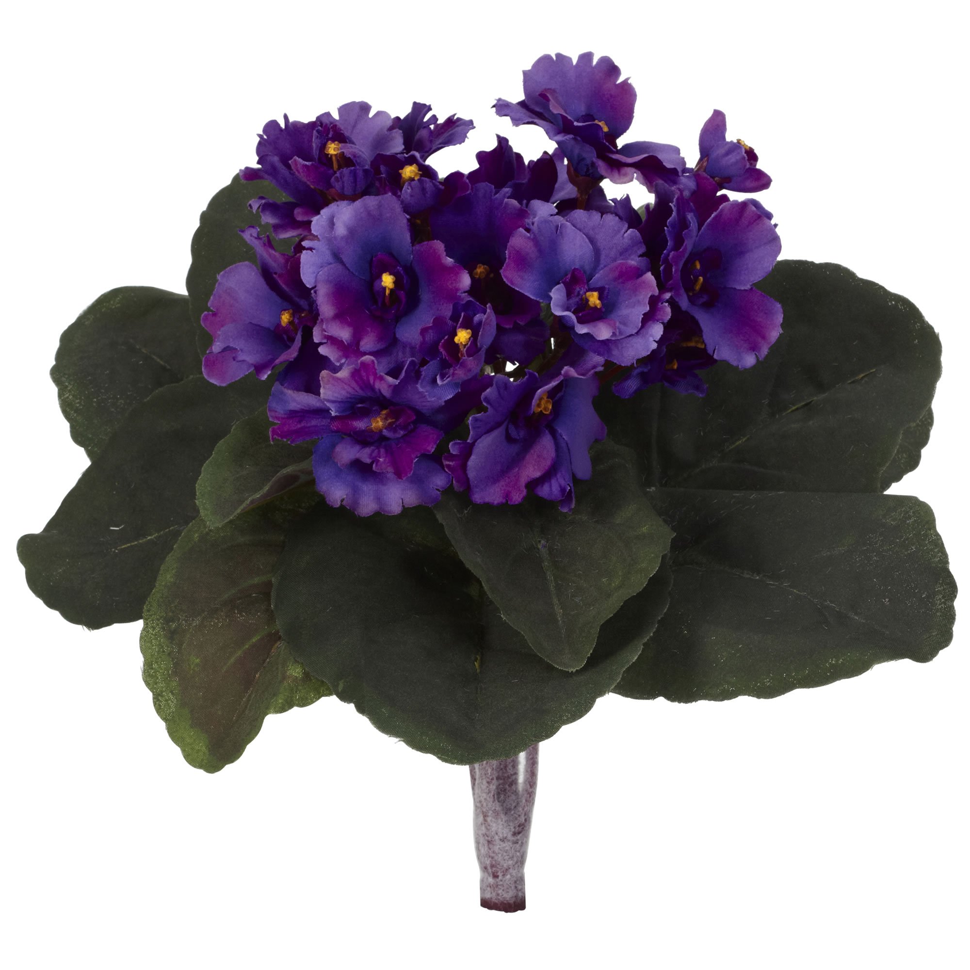 Nearly Natural 9-Inch African Violet Artificial Plants (Set of 6) - Lifelike Purple Silk Flowers for Home Decor, Office Desk, Wedding Centerpieces & Indoor Greenery