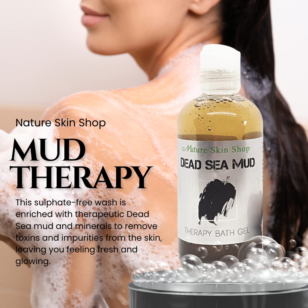 Dead Sea Mud Therapy Body Wash - Deep Cleansing & Detoxifying for Smooth Skin | Hydrating & Nourishing Shower Gel for Dry & Sensitive Skin - Perfect for Spa, Relaxation & Daily Skincare Routine