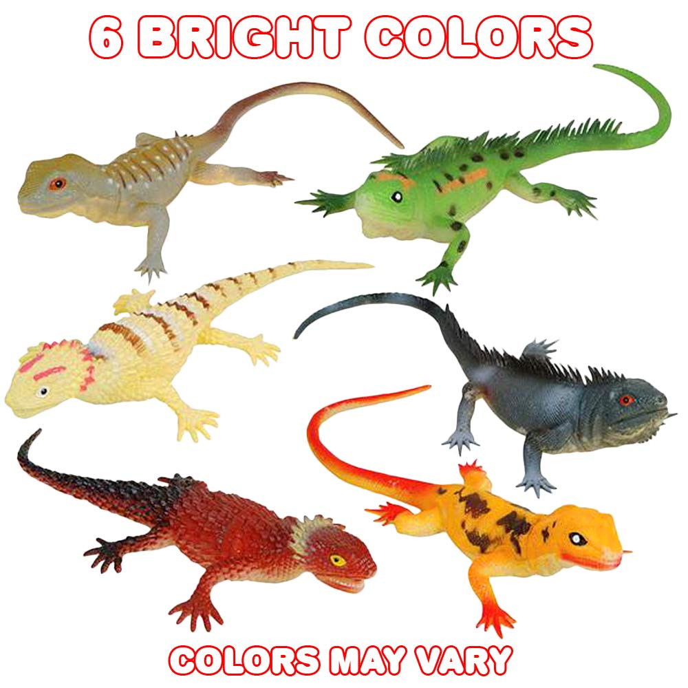 ArtCreativity Soft Lizard Toys for Kids - Set of 2 Realistic PVC Animal Figurines, 13.5” Long Reptile Toys for Pretend Play, Wildlife Decor & Educational Learning | Perfect for Safari Birthday Parties, Zoo Themed Events & Nature Classroom Activities