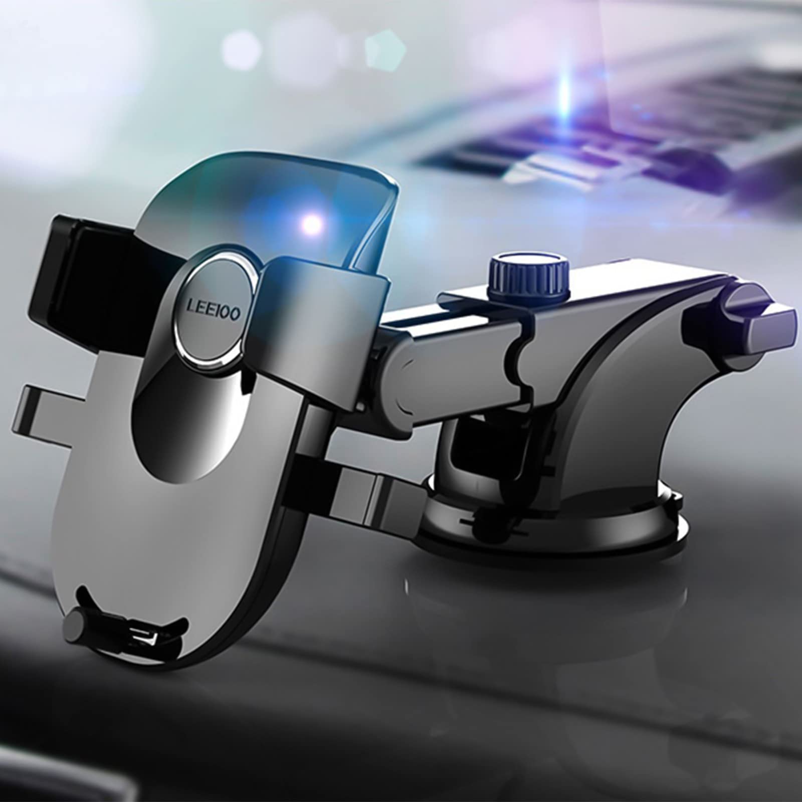 Universal Car Phone Holder Mount - Hands-Free Dashboard & Center Console Car Mount for All Smartphones | Perfect for GPS Navigation, Driving Safety & Road Trips