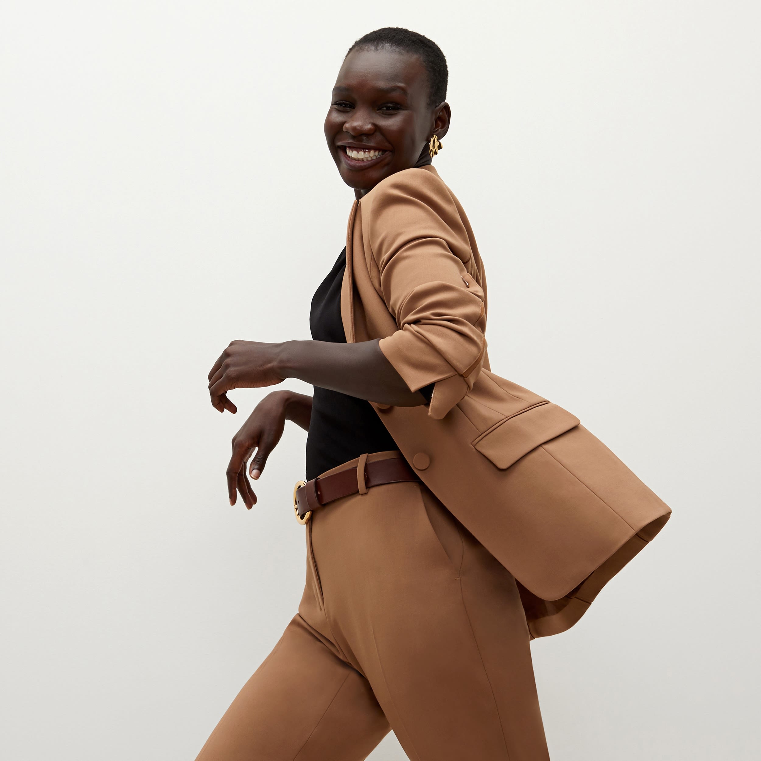 Mejia Washable Wool Twill Pants in Camel Color - Comfortable & Durable Trousers for Office, Travel & Casual Wear