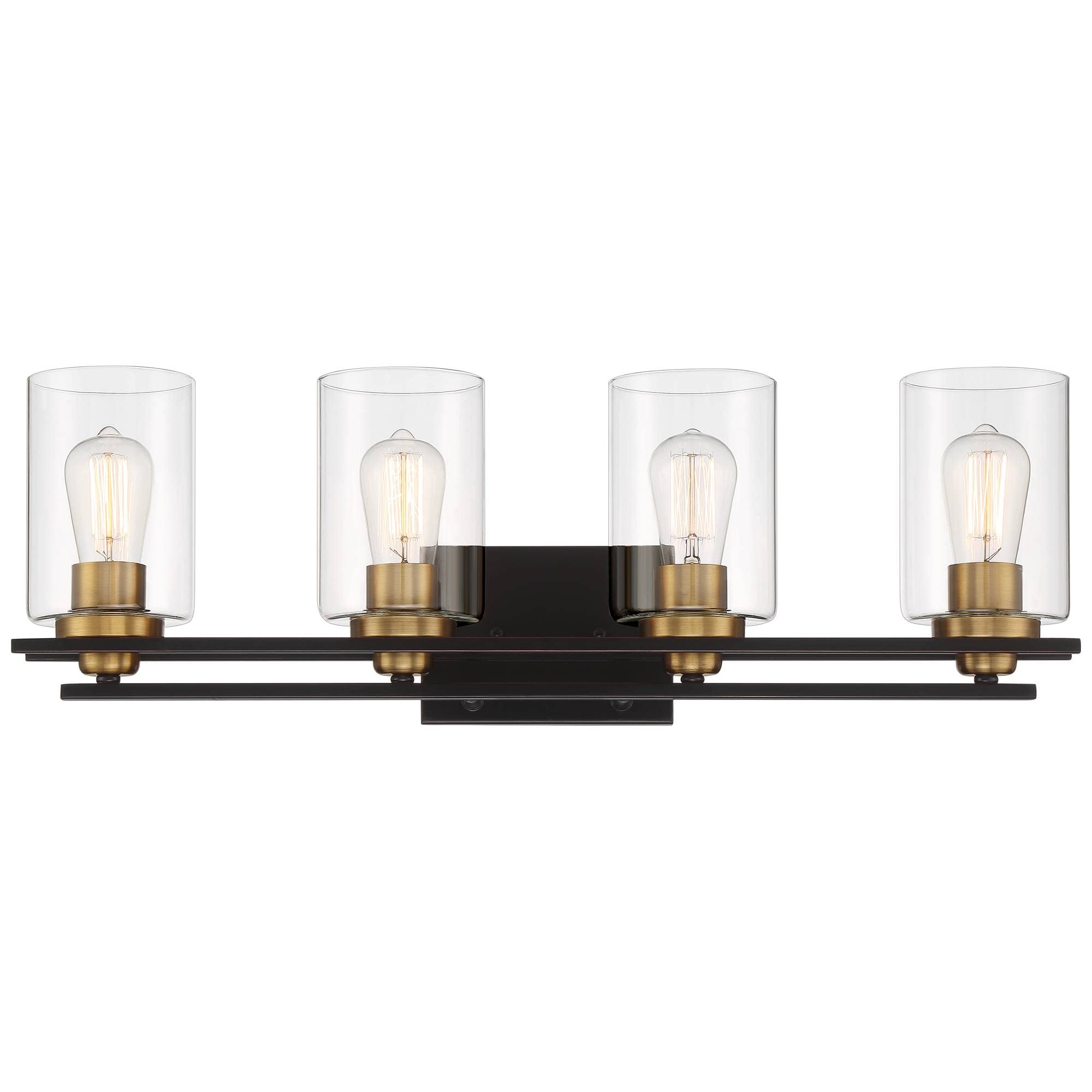 Possini Euro Design Demy Modern Industrial Wall Mount Light Fixture - Oil Rubbed Bronze & Gold Finish - 27