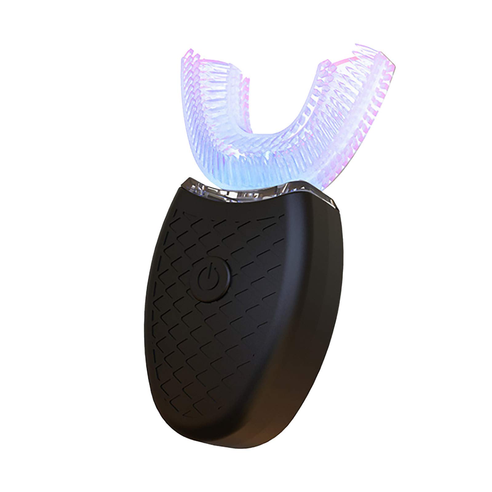Electric U-Shaped Toothbrush for Kids - Auto Teeth Cleaning with Non-Slip Handle (Black, One Size) | Perfect for Travel & Daily Oral Care