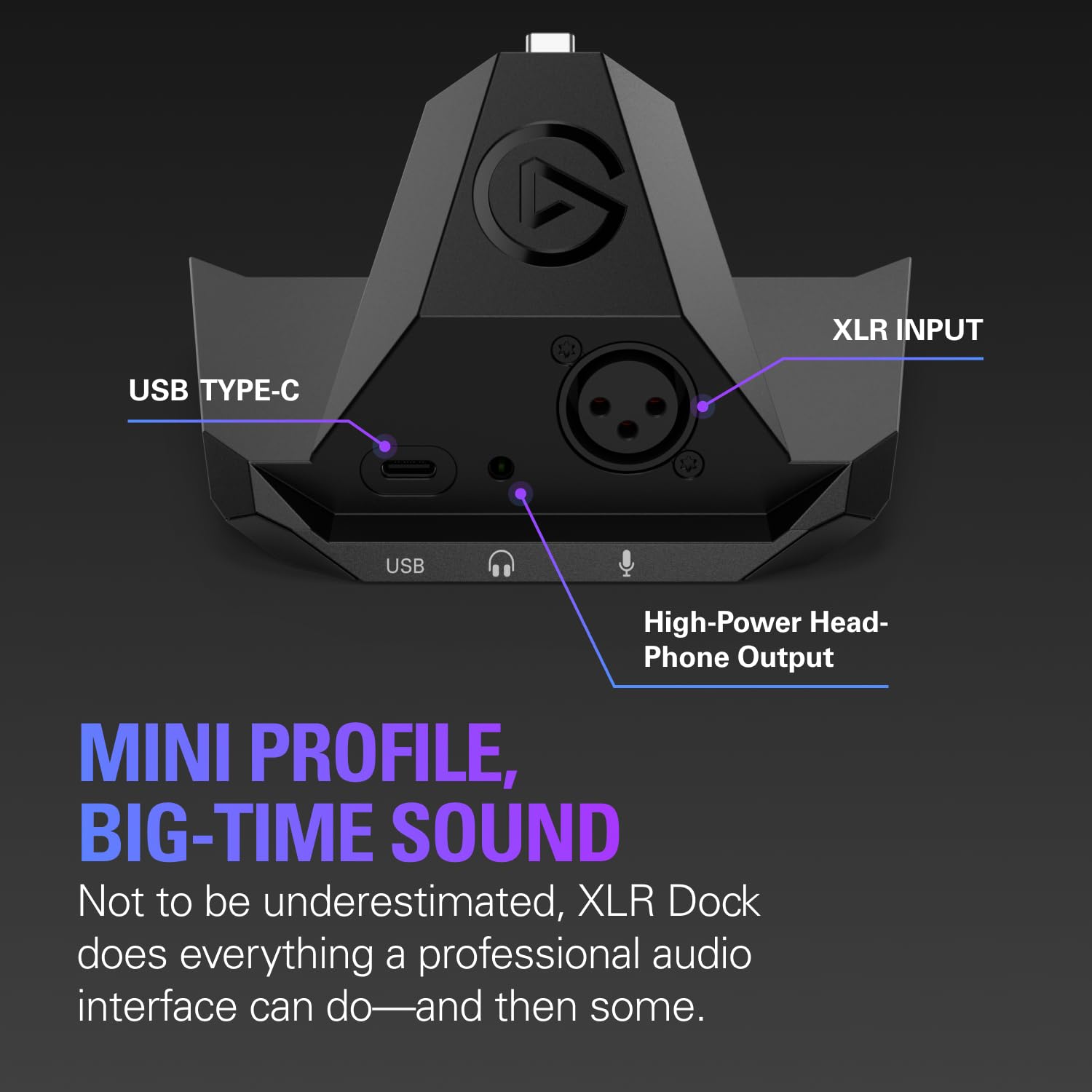 Elgato XLR Dock - Professional XLR-to-USB Microphone Interface with 75dB Gain, Phantom Power & Clipguard - Customizable Audio Mixer for Stream Deck+ (Mac/PC) - Perfect for Podcasting, Live Streaming & Content Creation