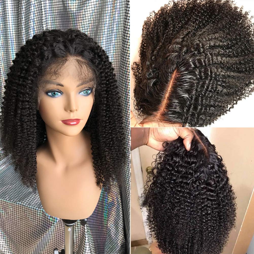 Short Curly Full Lace Human Hair Wigs with Fake Scalp for Black Women - Pre-Plucked Baby Hair & Natural Hairline - Perfect for Daily Wear, Cosplay & Protective Styling