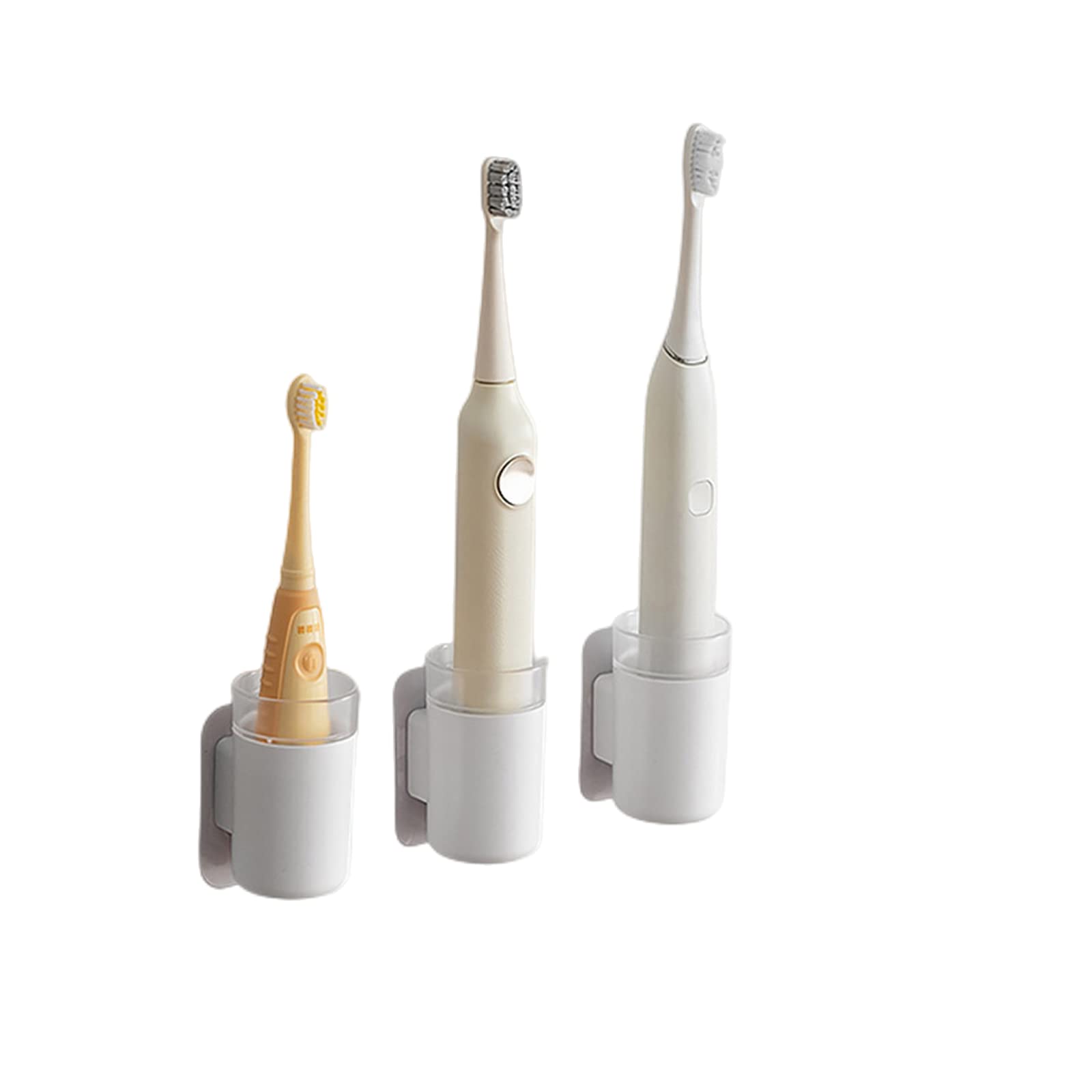 Wall-Mounted Electric Toothbrush Holder - White Bathroom Organizer for Toothbrushes & Oral Care