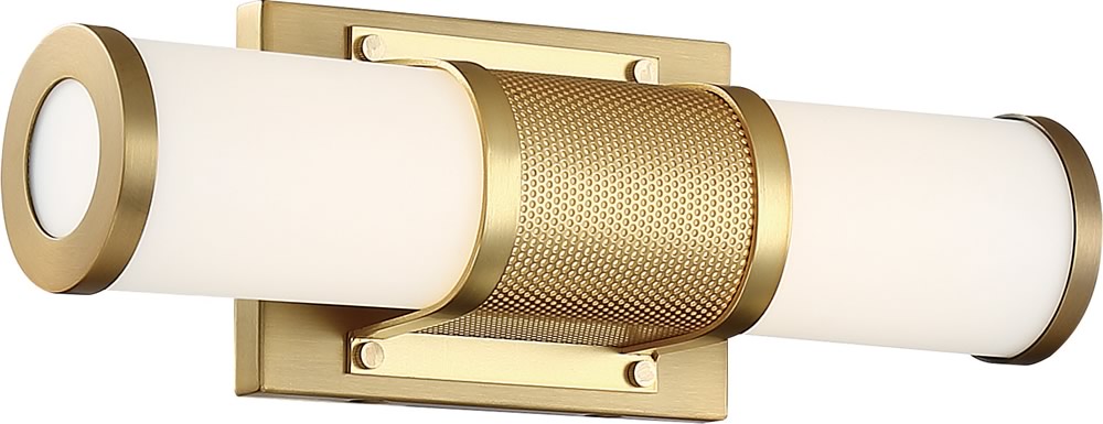 13W Caper 1 Light LED Vanity & Wall Sconce in Brushed Brass - Perfect for Bathroom, Bedroom, and Hallway Lighting