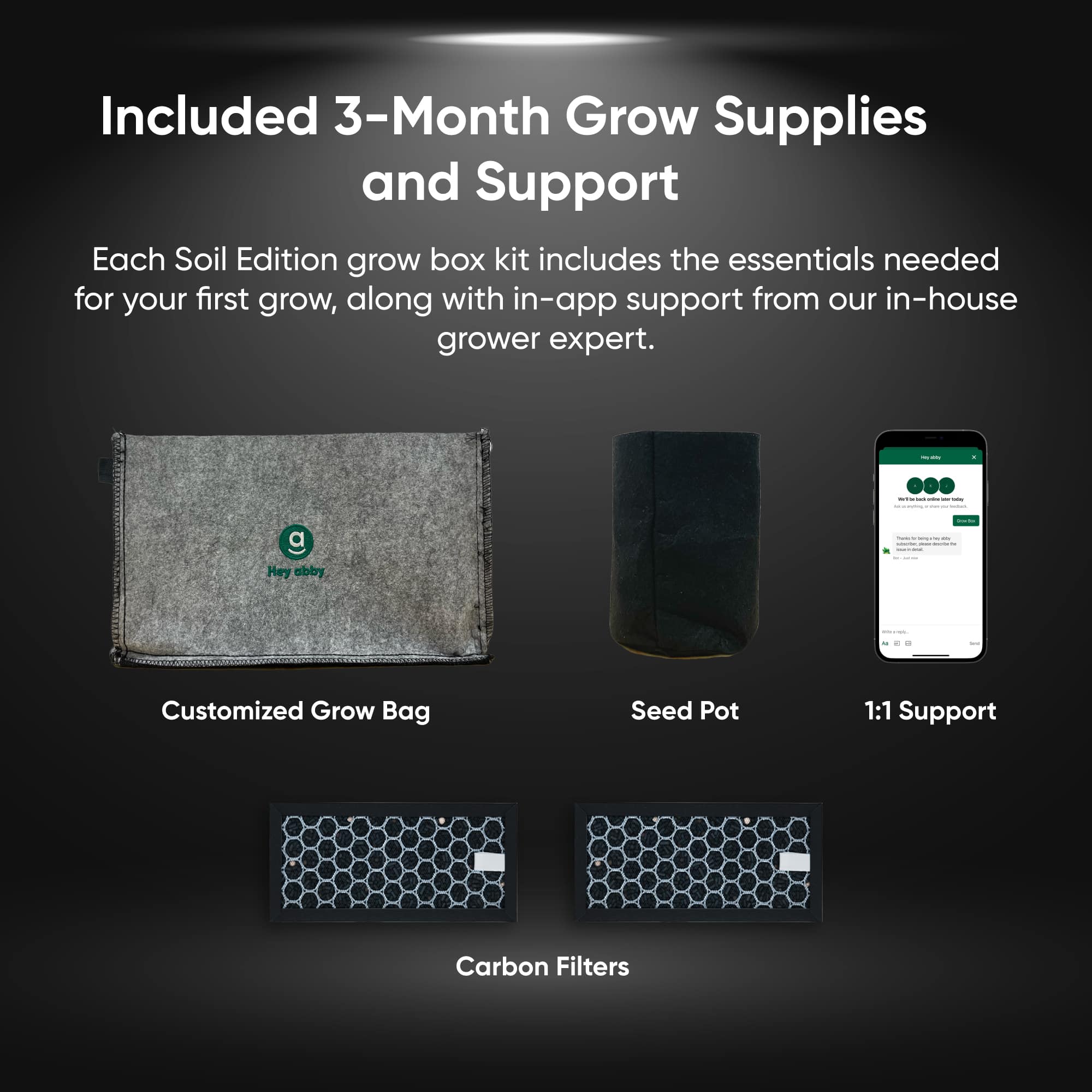 Hey abby Soil Edition Automated Grow Box System - Indoor Hydroponic Garden Kit with 3 Month Subscription (Perfect for Home Gardening, Herbs & Vegetables)