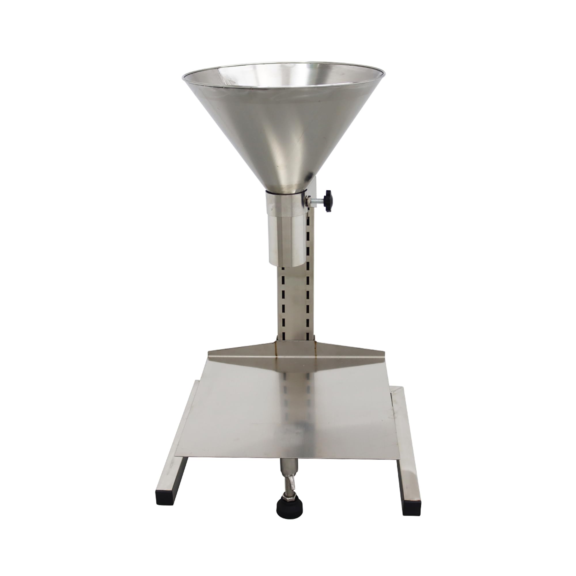 Premium Stainless Steel Feeding Hopper with Adjustable Support Stand - Manual Filling Funnel for Grains, Seeds & Pet Food - 5.5 Inch Wide Base - Perfect for Farm, Bakery & Home Kitchen Use