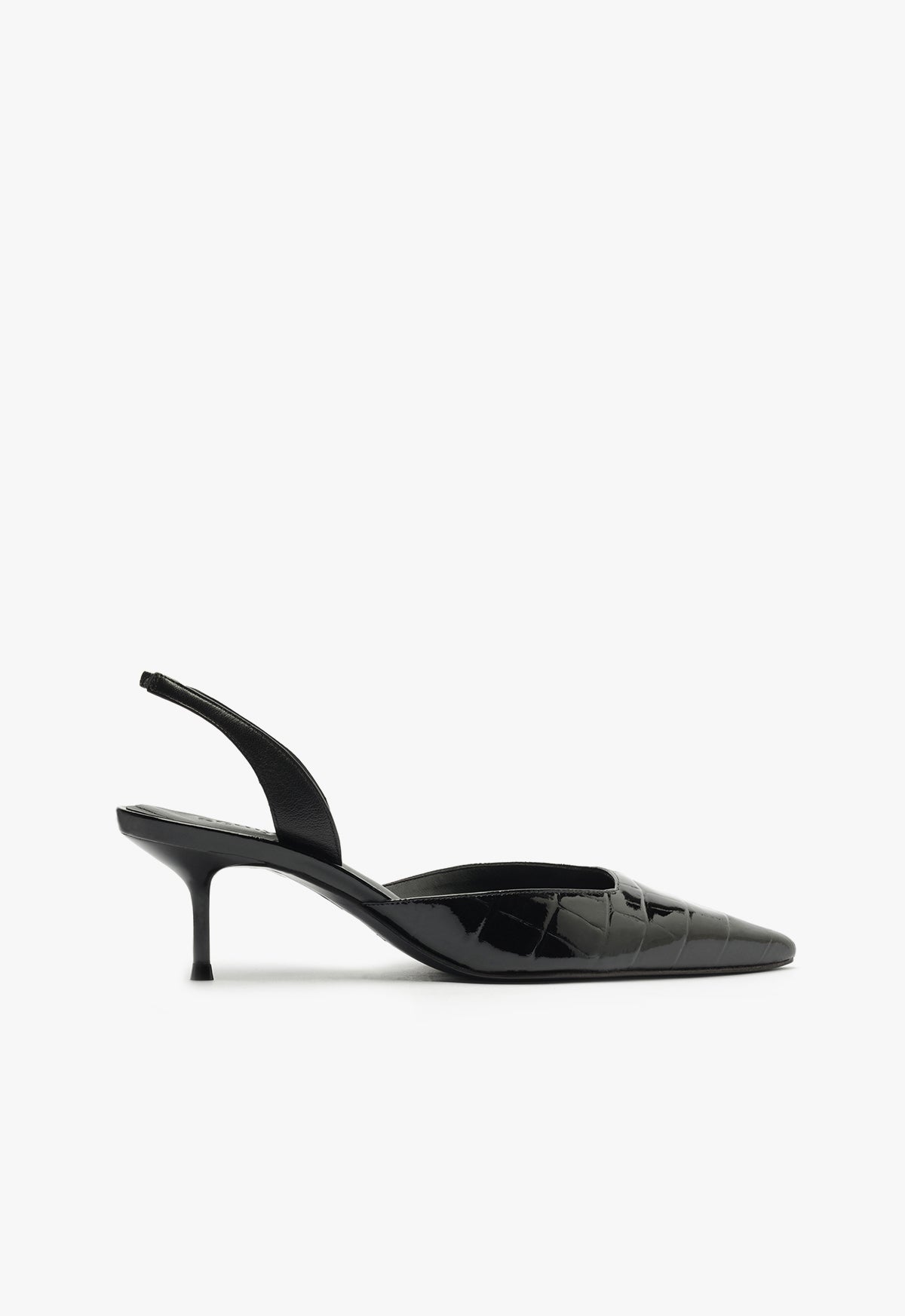 Paola Mid Heel Stiletto Black Pump Shoes for Women - Elegant Dress Pumps for Office, Party & Evening Wear
