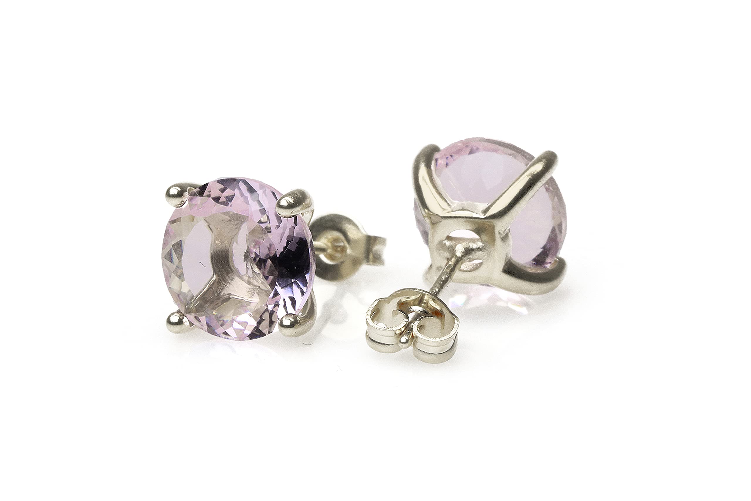 Rose Quartz Gold Stud Earrings - Handmade Crystal Jewelry for Women - Perfect for Gifts & Daily Wear