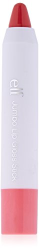 e.l.f. Jumbo Lip Gloss Stick - Hydrating & Shiny, Pink Umbrellas (0.099 oz) | Long-Lasting Moisture for Everyday Wear & Special Occasions