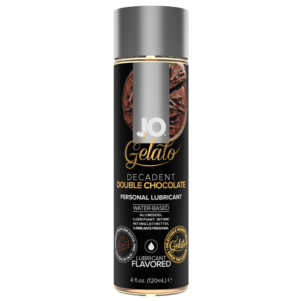 JO Gelato Decadent Double Chocolate Flavored Lubricant - Silky Smooth Personal Lubricant for Couples, Sensual Massage & Intimate Moments