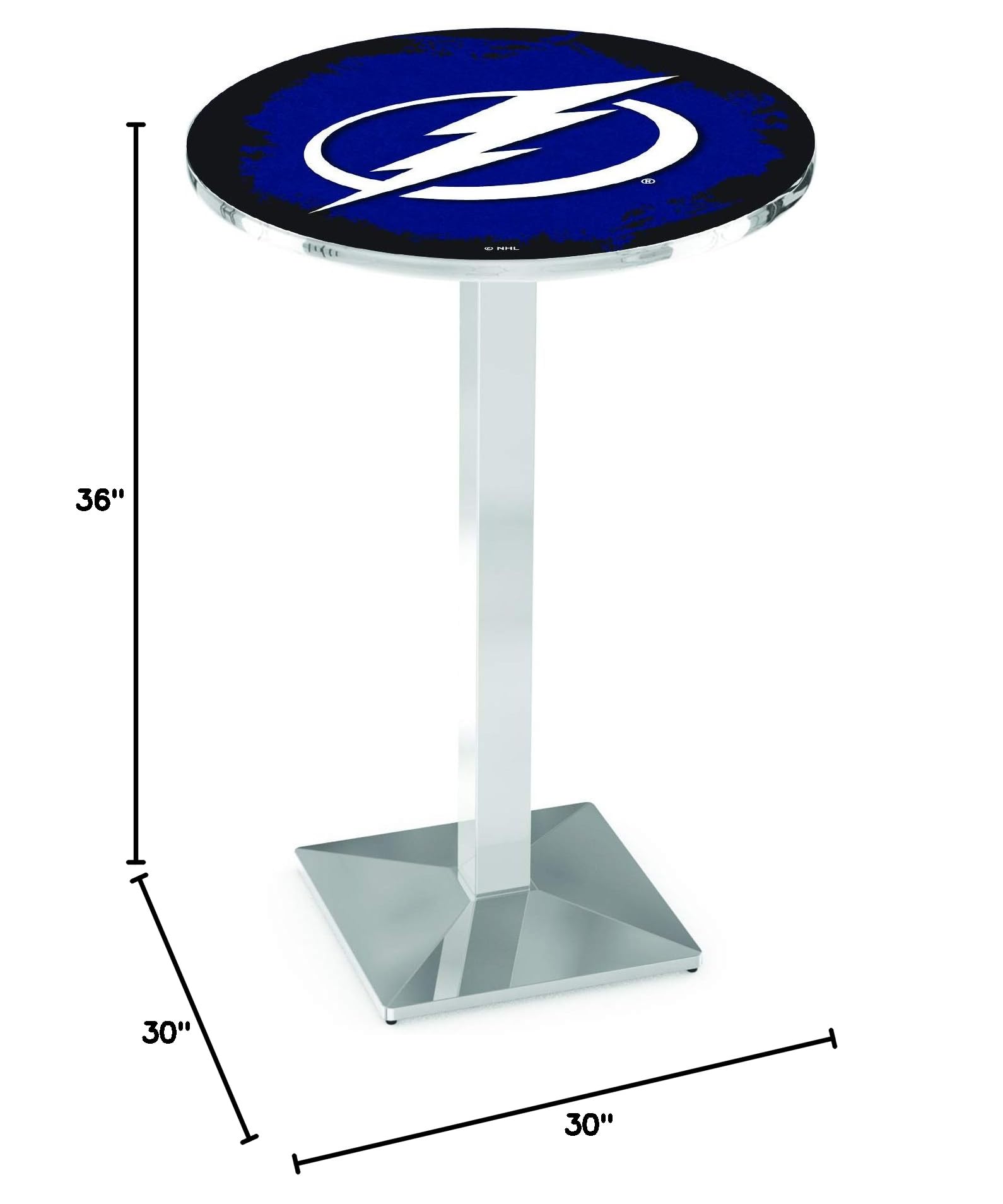 Official NHL Tampa Bay Lightning Licensed Holland Bar Stool L217 - Durable Pub Table for Home Bar, Game Room & Sports Themed Decor - Perfect for Watching Games & Entertaining Guests