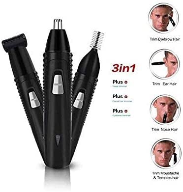 USB Rechargeable Nose & Ear Hair Trimmer for Men & Women - Professional Painless Hair Clipper with Waterproof Dual Edge Blades for Easy Cleaning - Perfect for Travel, Grooming & Personal Care