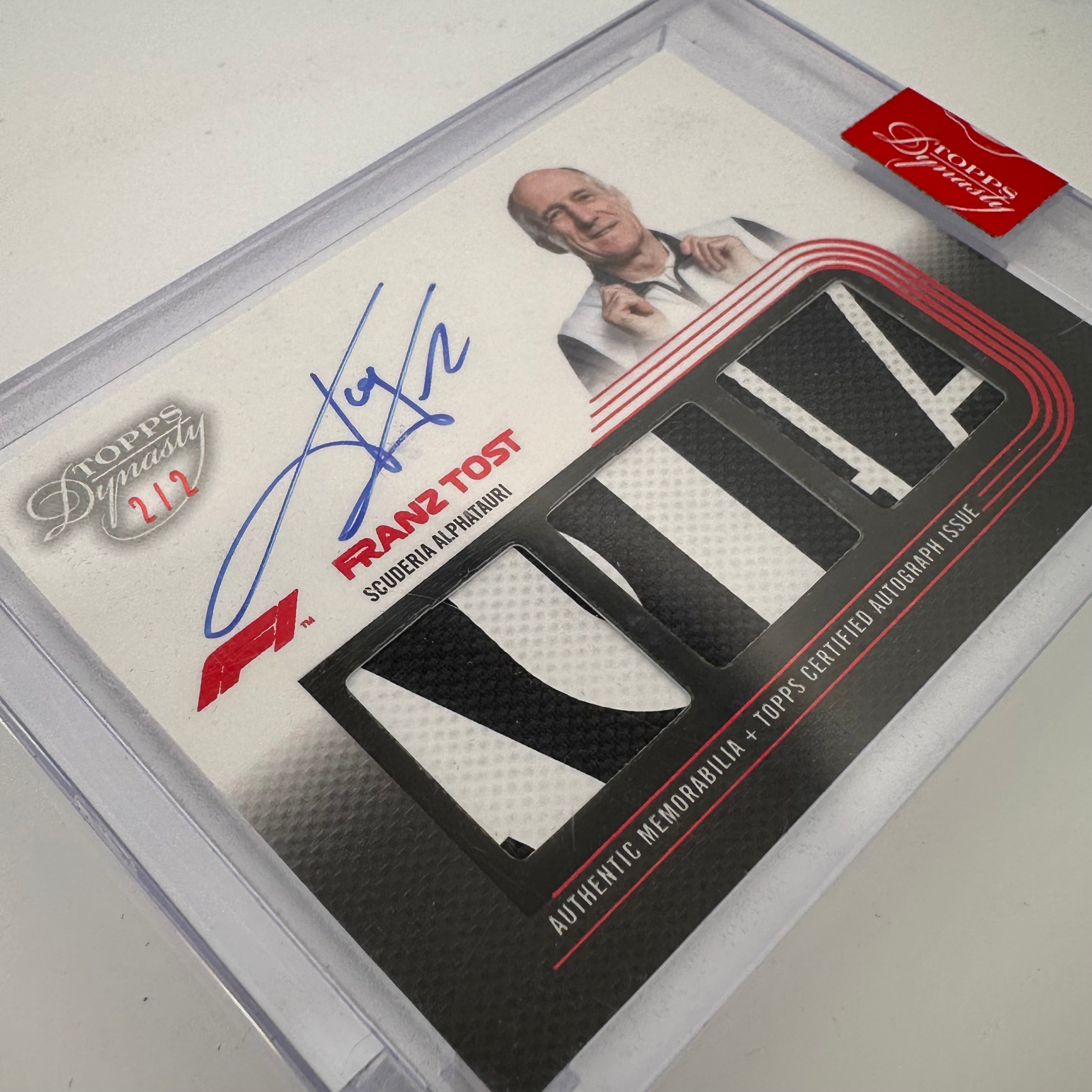 2022 Dynasty Triple Relic Autograph #SDTRA FTI - Franz Tost Signed Memorabilia for Sports Collectors & F1 Racing Fans - Perfect for Display, Gifts, and Memorabilia Collections