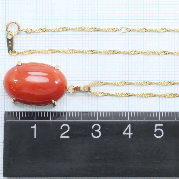 18K Yellow Gold Coral Necklace for Women - Elegant Handmade Jewelry Gift for Birthday, Anniversary & Wedding | Perfect for Beach Vacations & Summer Outfits