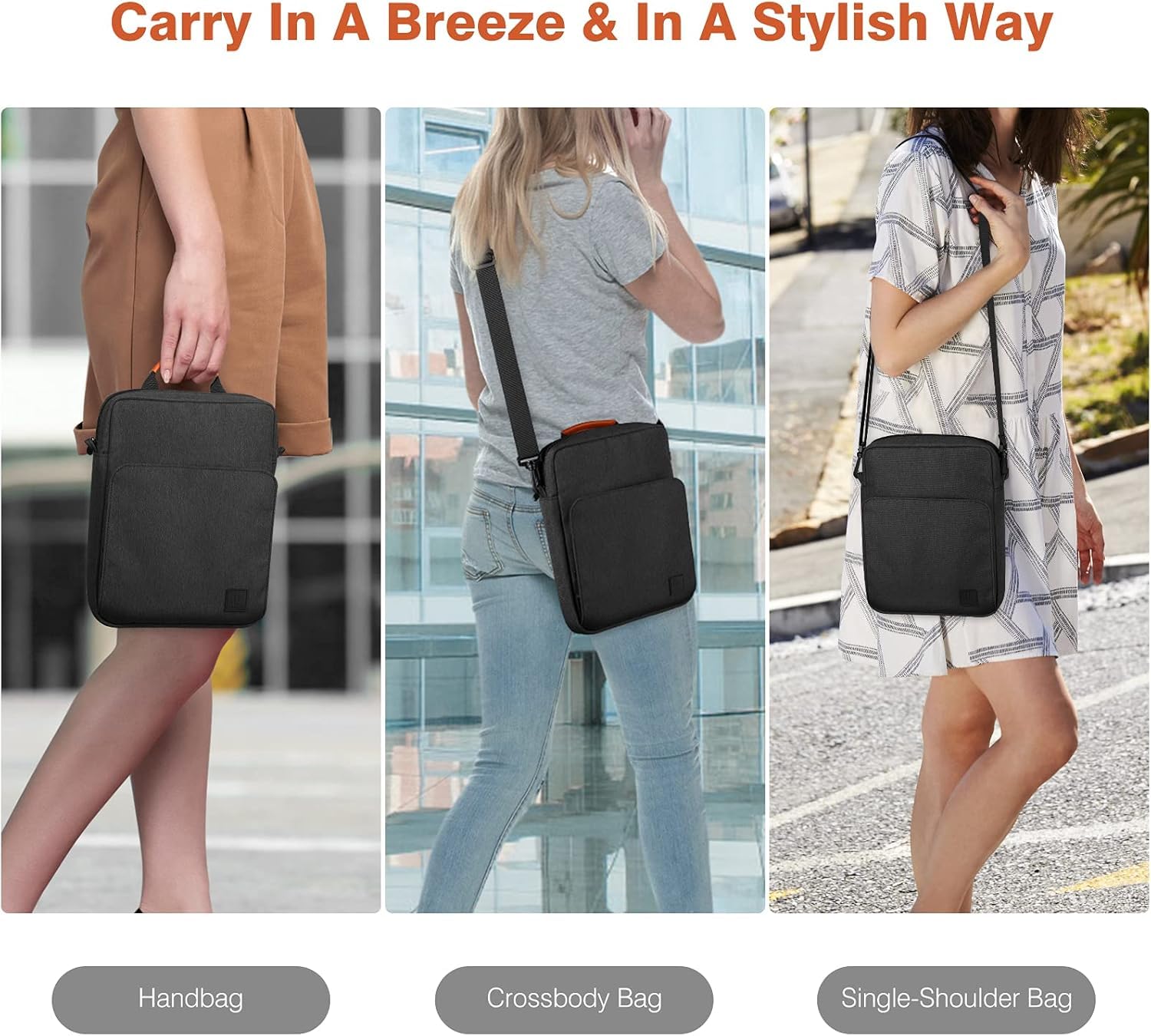 Dadanism 9-11 Inch Tablet Sleeve Case with Adjustable Shoulder Strap - Compatible with iPad 10th Gen 10.9